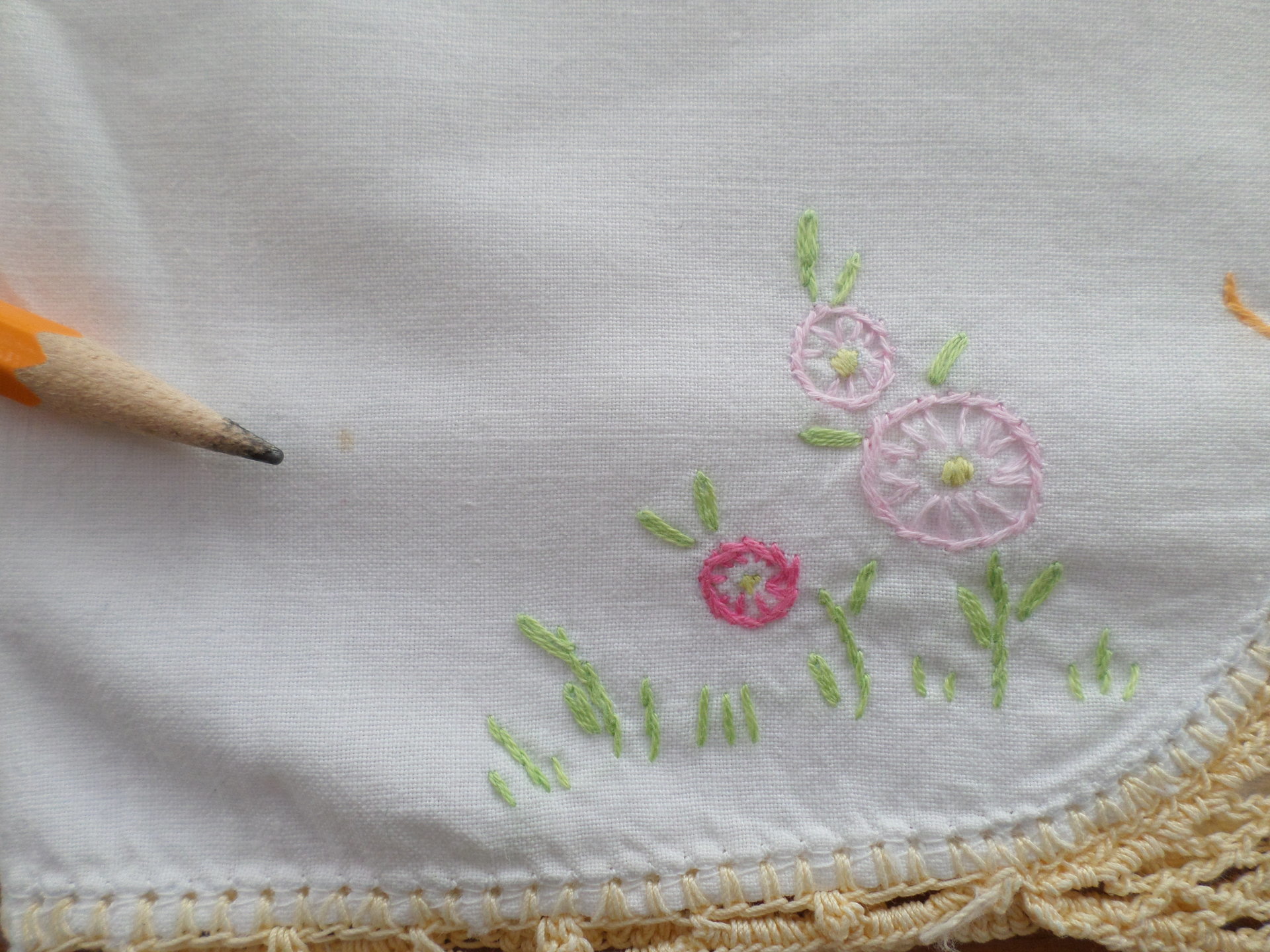 Hand Embroidered Vintage Cotton Pillow Cases
