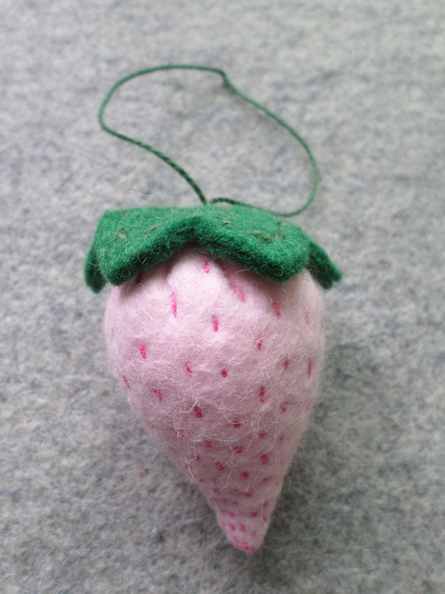 Strawberry Felt Holiday Ornament DIY Kit 