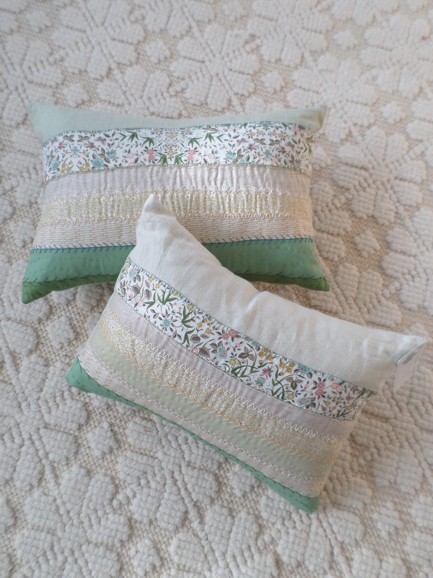 Embroidered Linen Throw Pillow