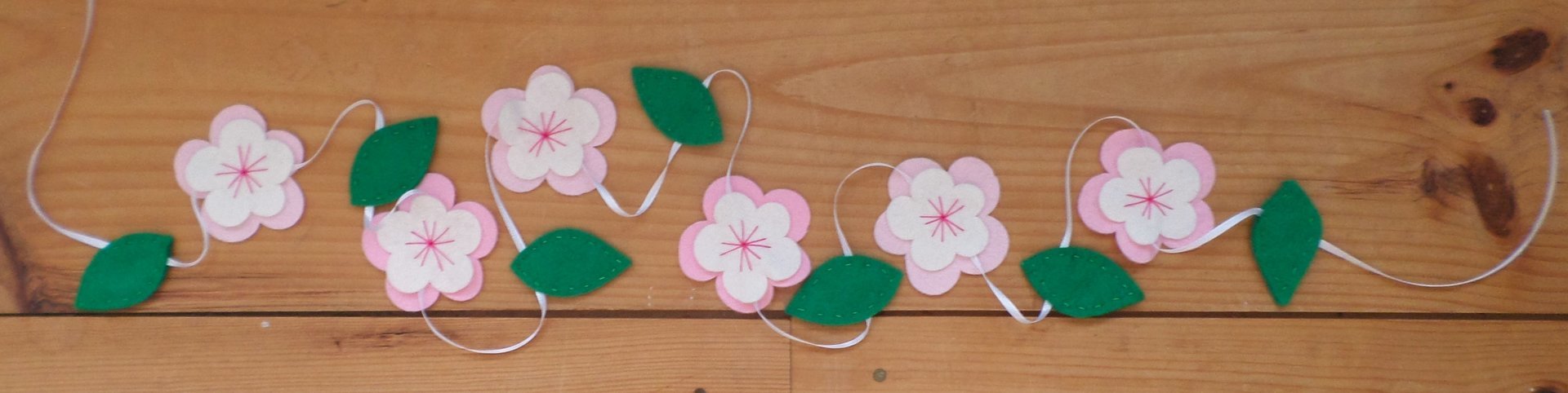 Cherry Blossom Flower Garland DIY Sewing Kit 