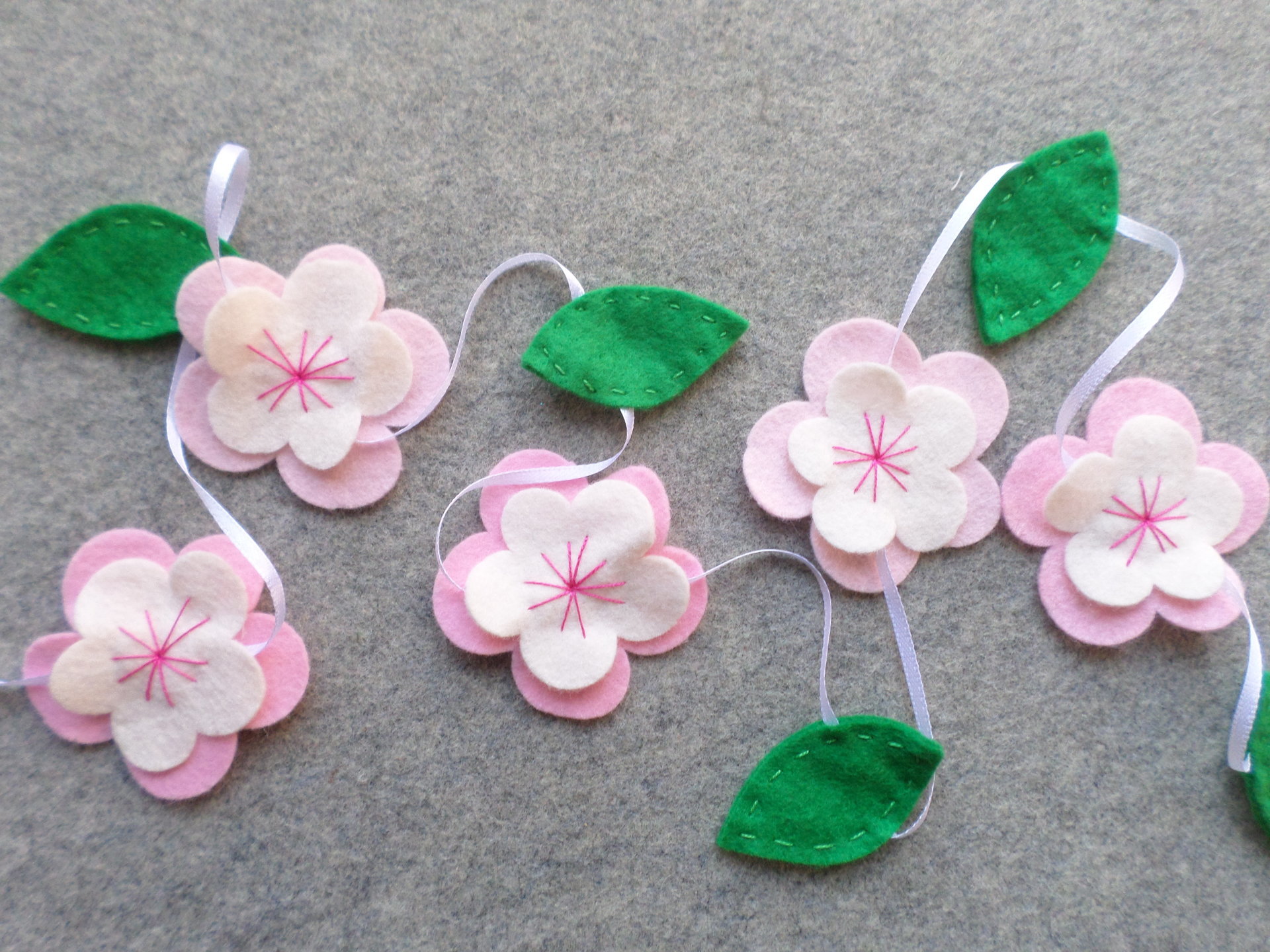 Cherry Blossom Flower Garland DIY Sewing Kit 