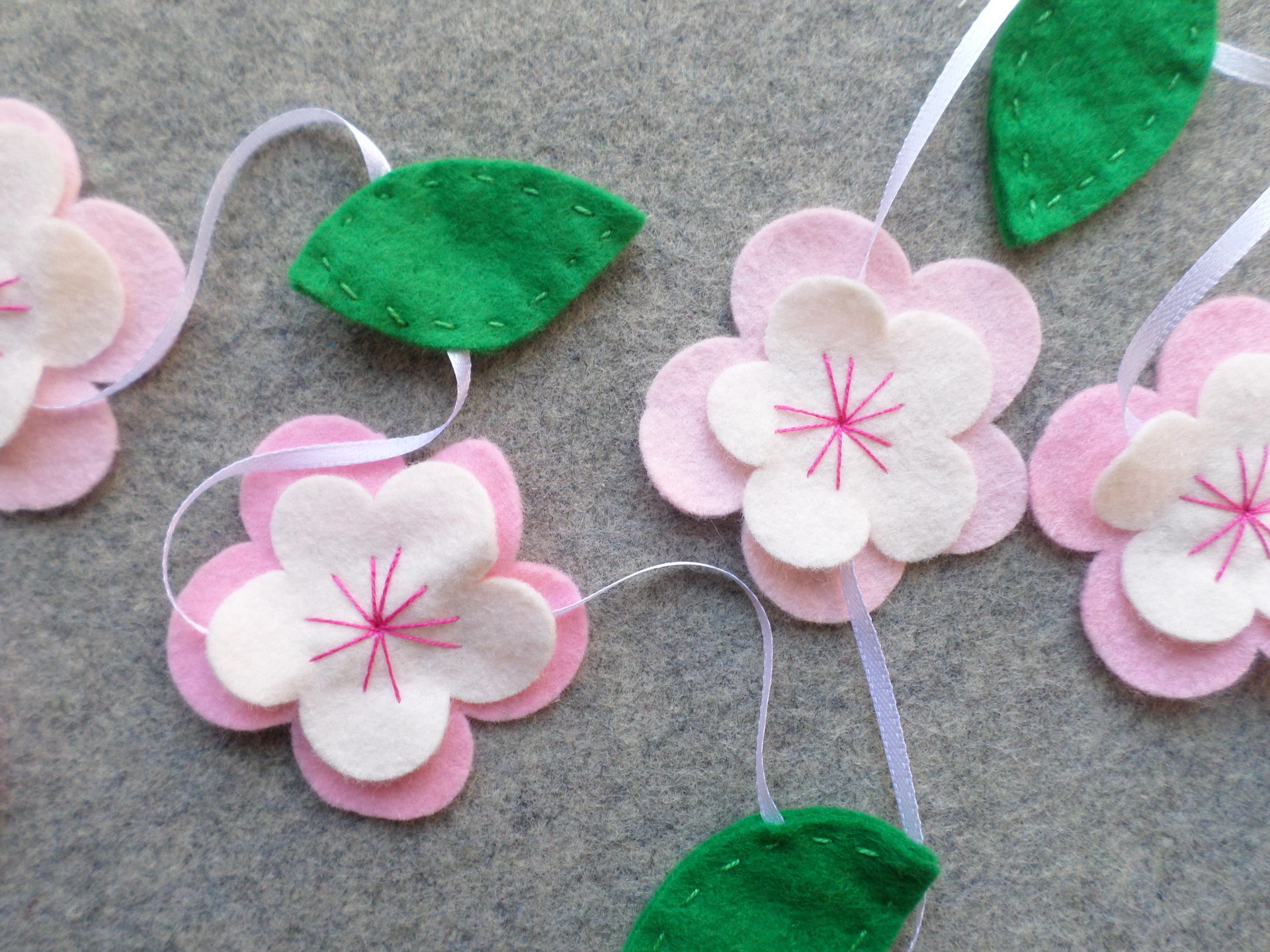 Cherry Blossom Flower Garland DIY Sewing Kit 