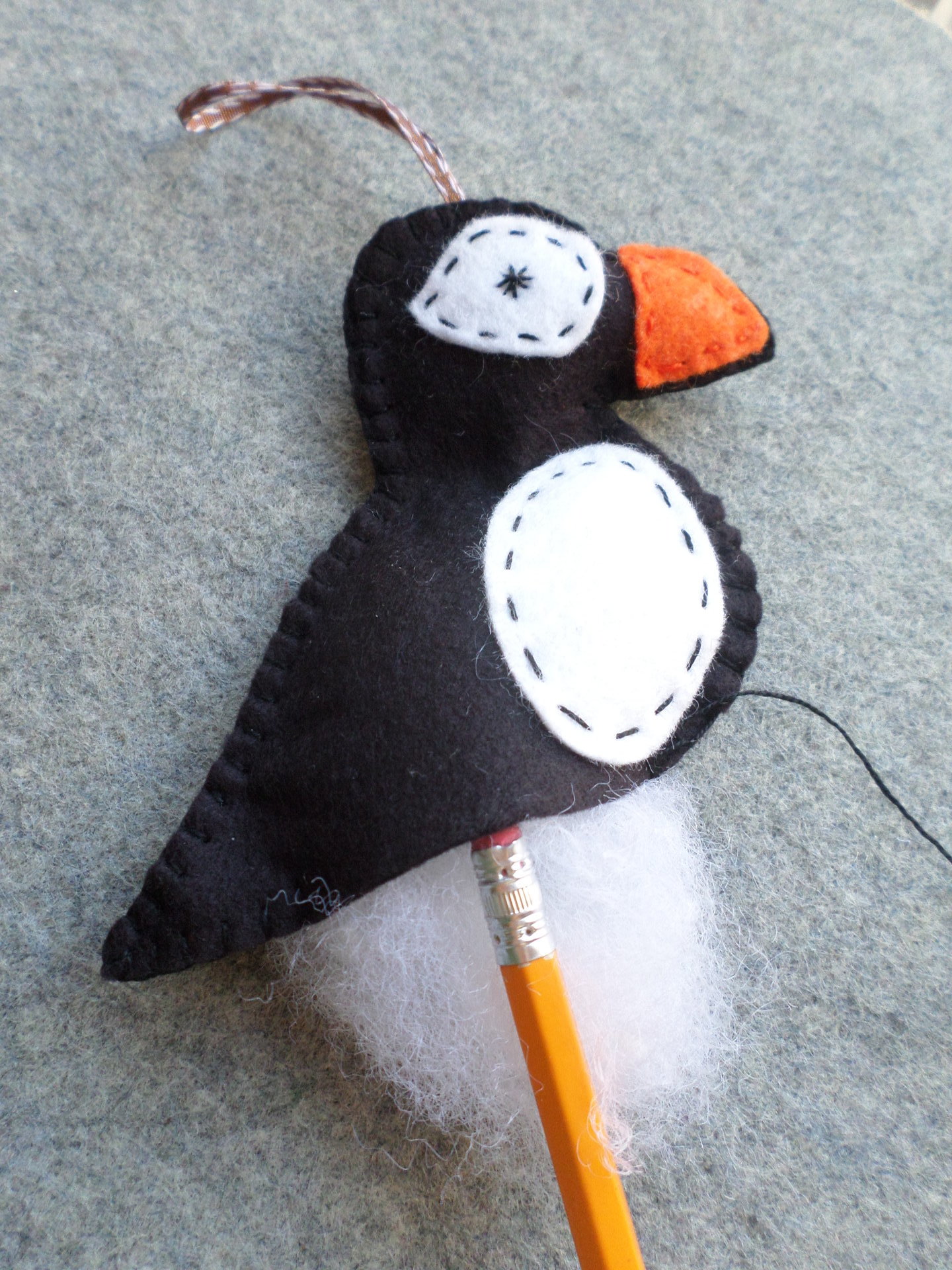 Puffin Felt Holiday Ornament DIY Kit 