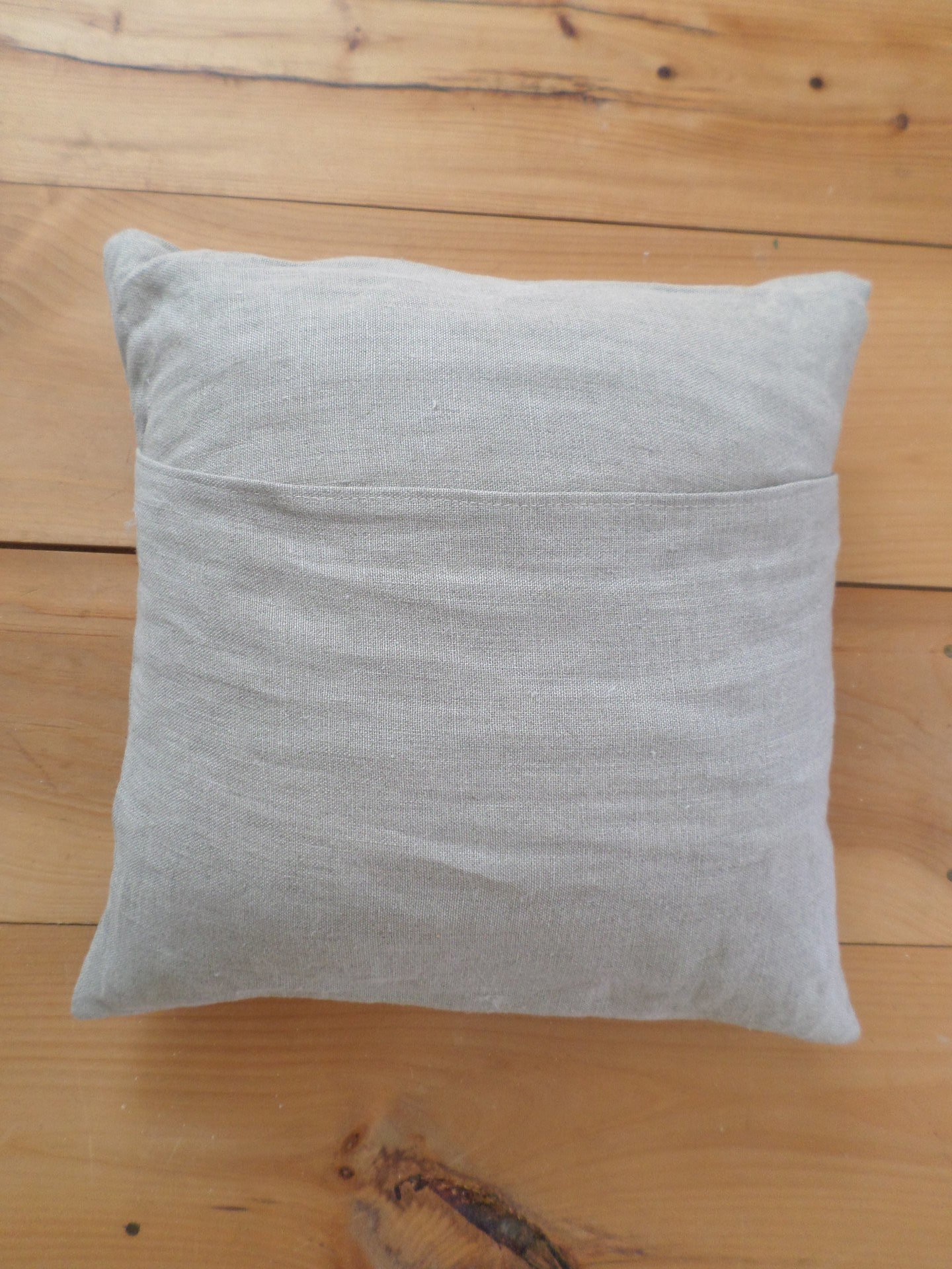 Vintage Swedish Cross-Stitch, Upcycled Linen Cushion