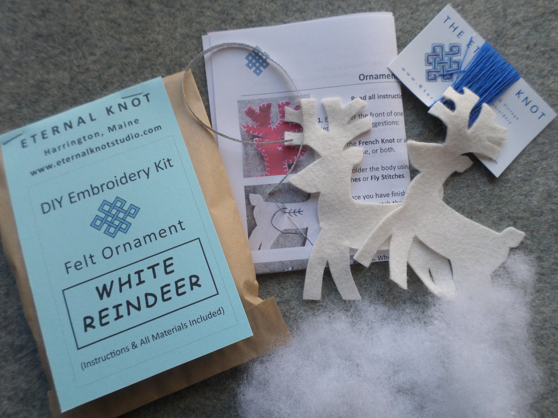 Reindeer Felt Holiday Ornament DIY Kit 