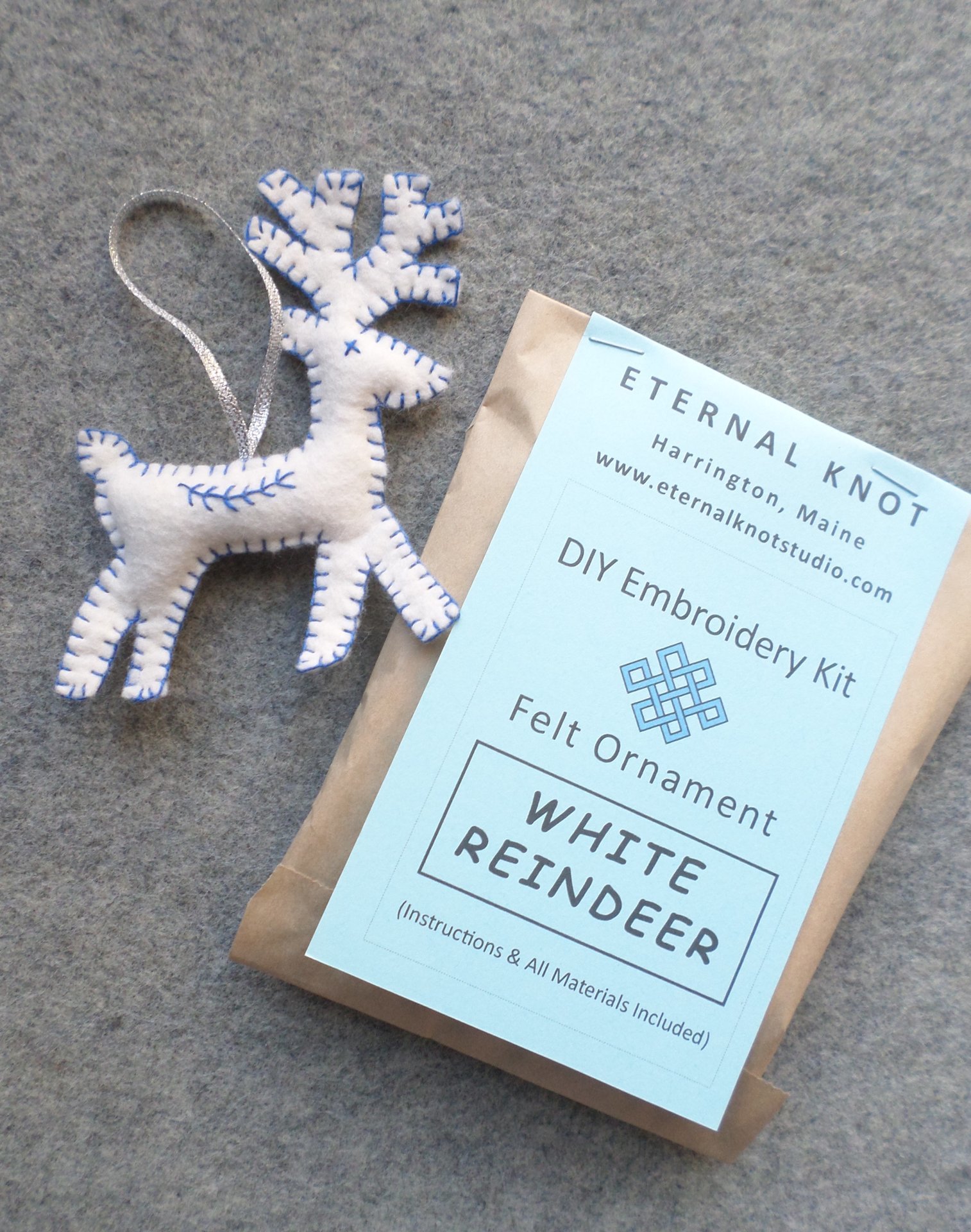 Reindeer Felt Holiday Ornament DIY Kit 