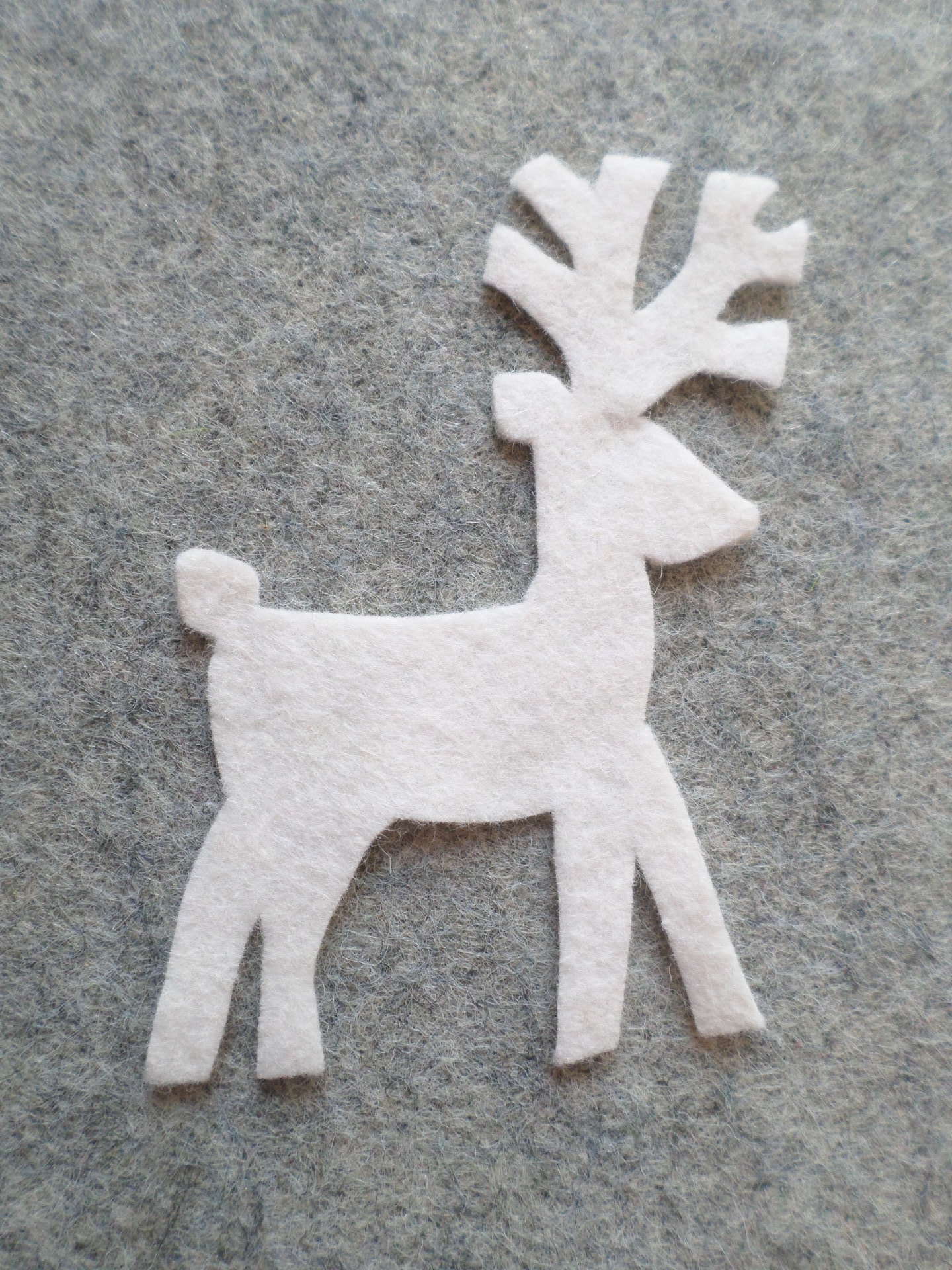 Cut Felt Shapes, 12 Deer Pieces