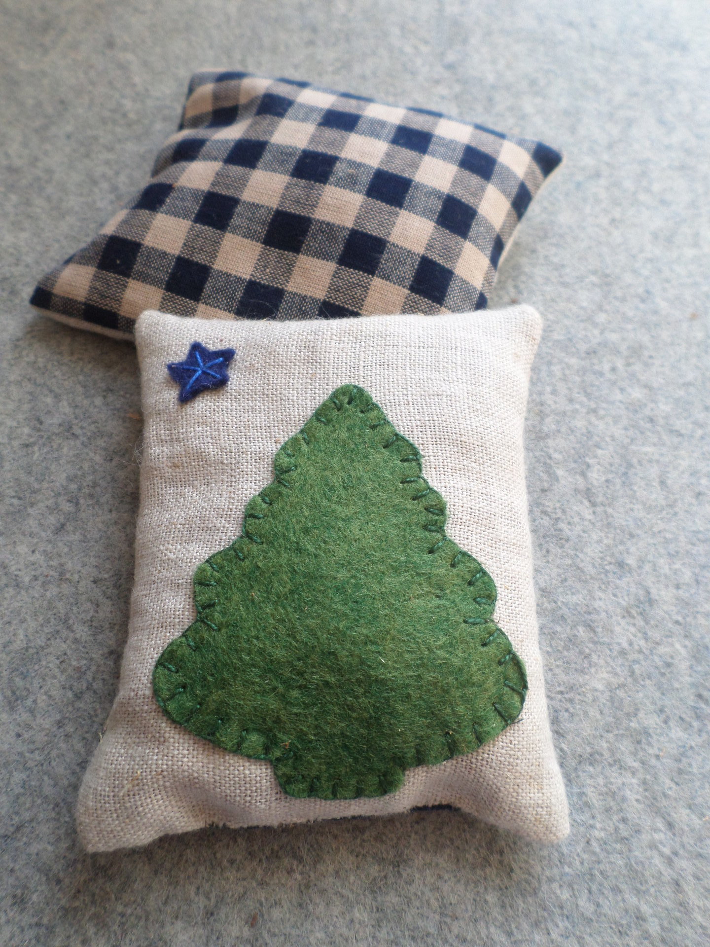 Maine Balsam Fir Sachet, Hand Embroidered Original Maine Flag