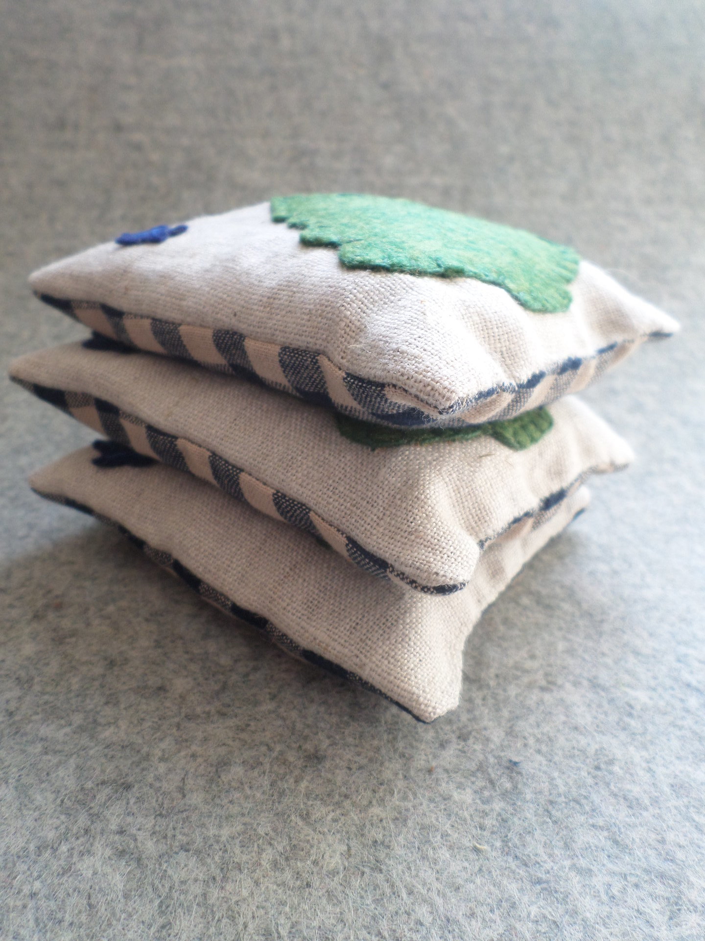 Maine Balsam Fir Sachet, Hand Embroidered Original Maine Flag