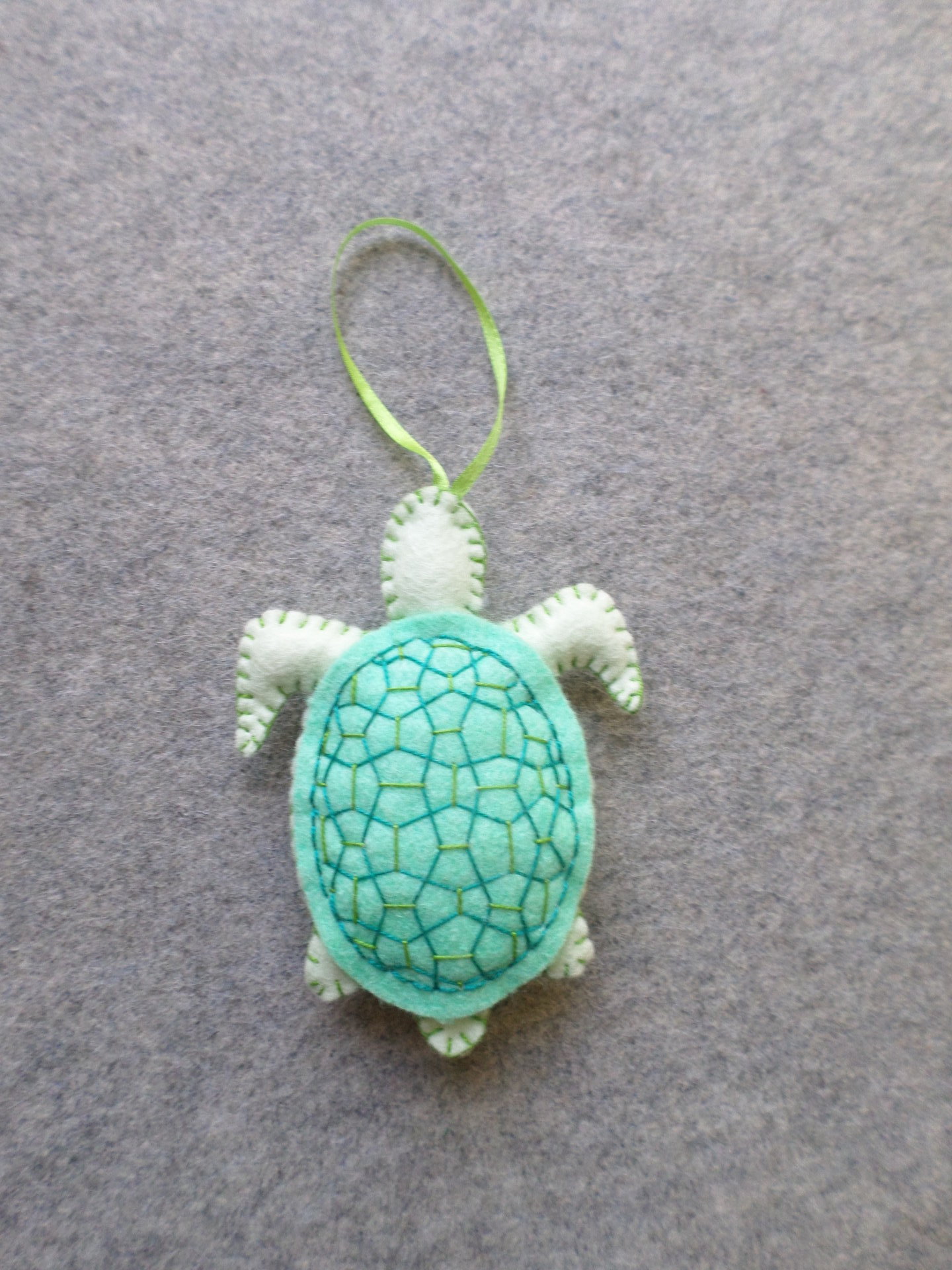 Turtle Felt Holiday Ornament DIY Kit 