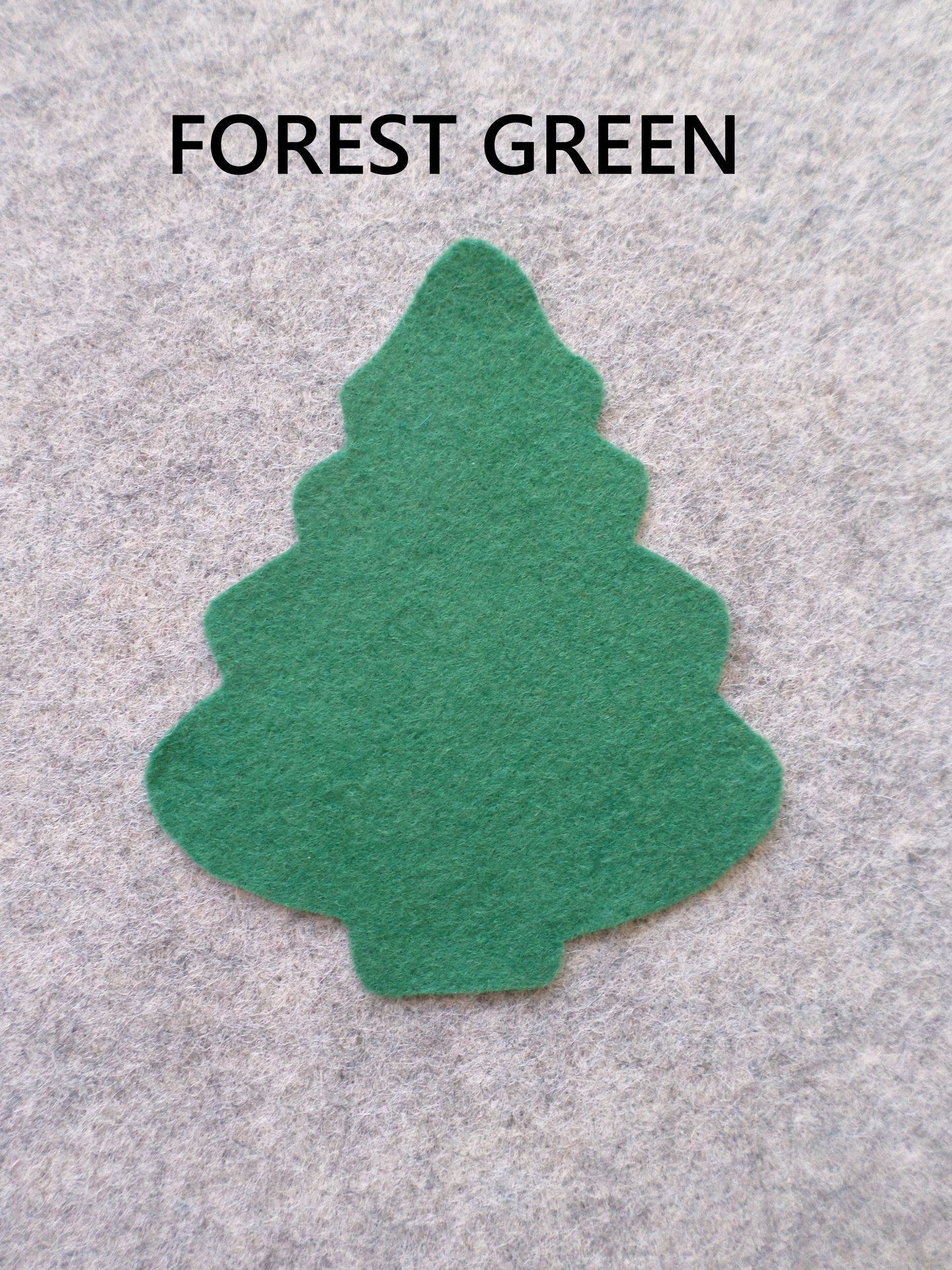 Cut Felt Shapes, 12 Tree Pieces