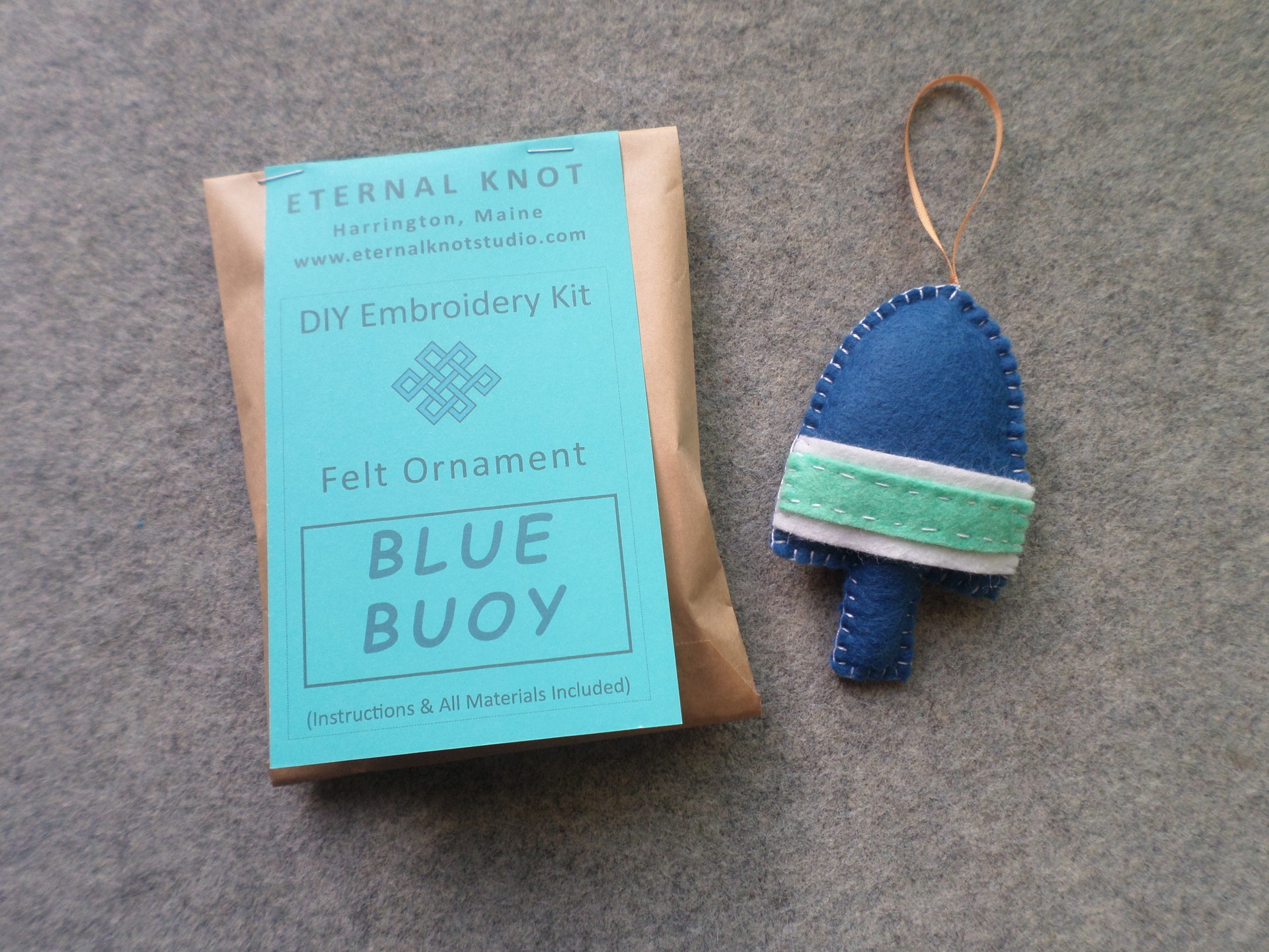 Lobster Buoy Felt Holiday Ornament DIY Kit 