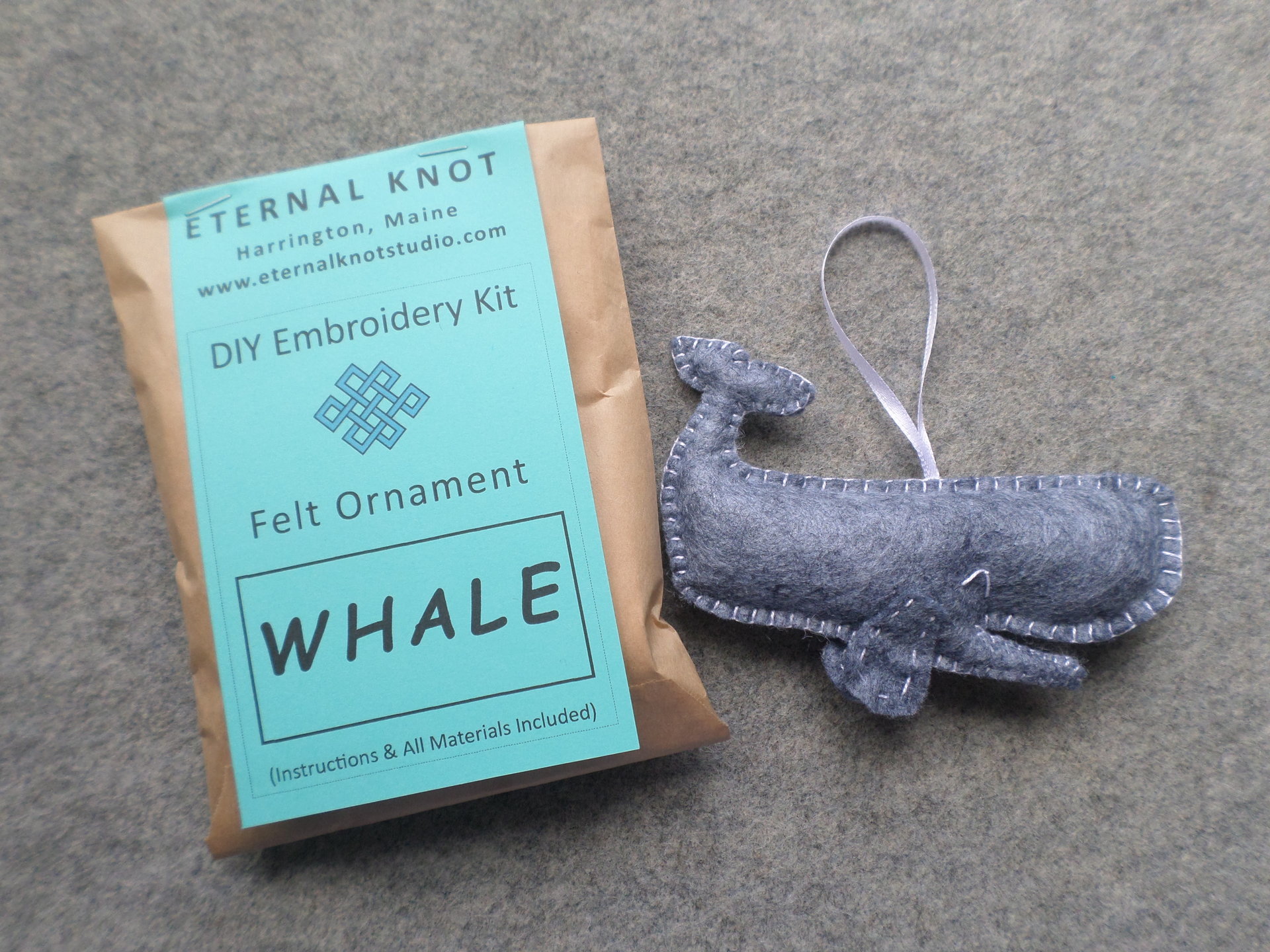 Whale Felt Ornament DIY Kit 