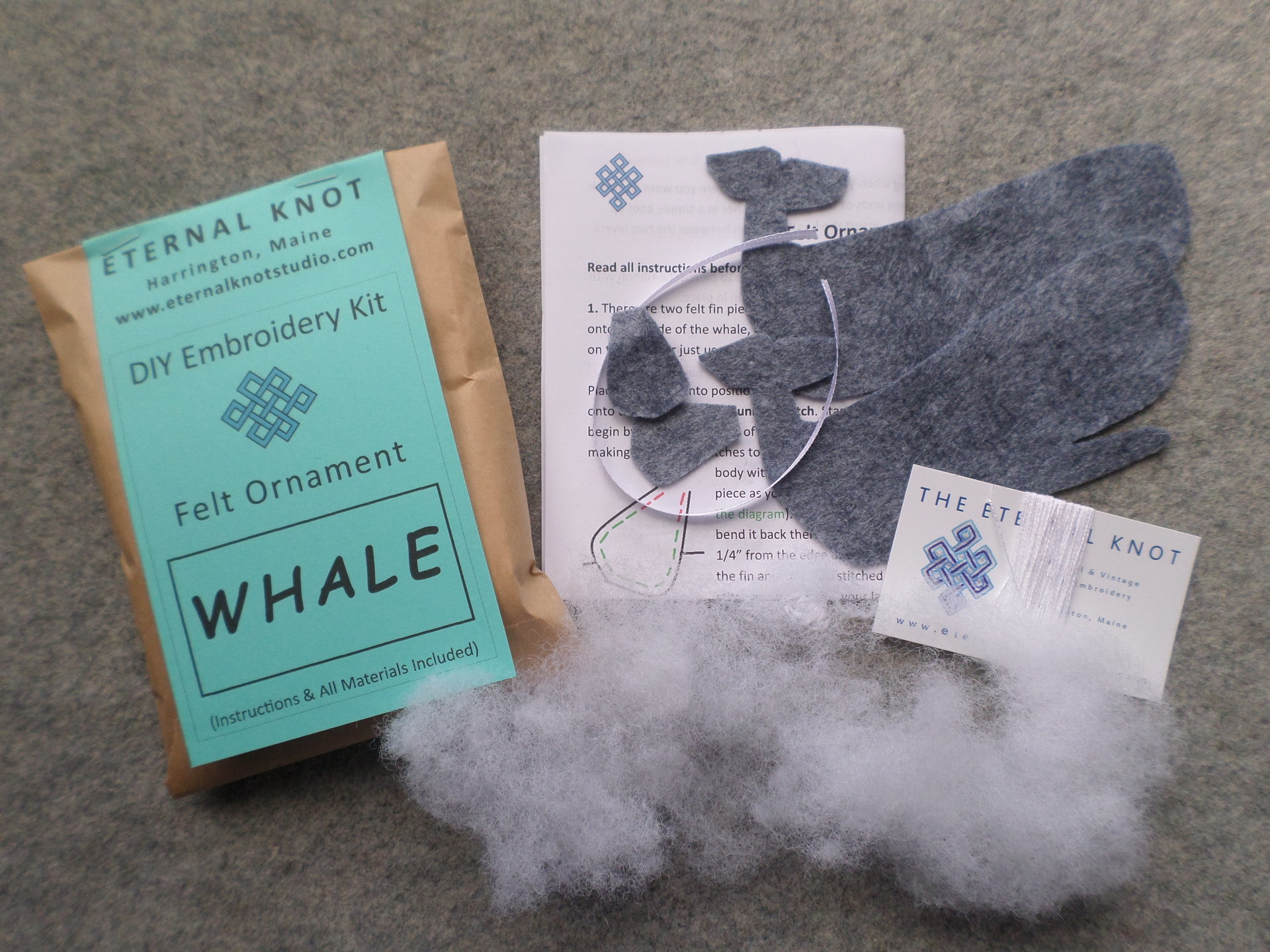 Whale Felt Ornament DIY Kit 