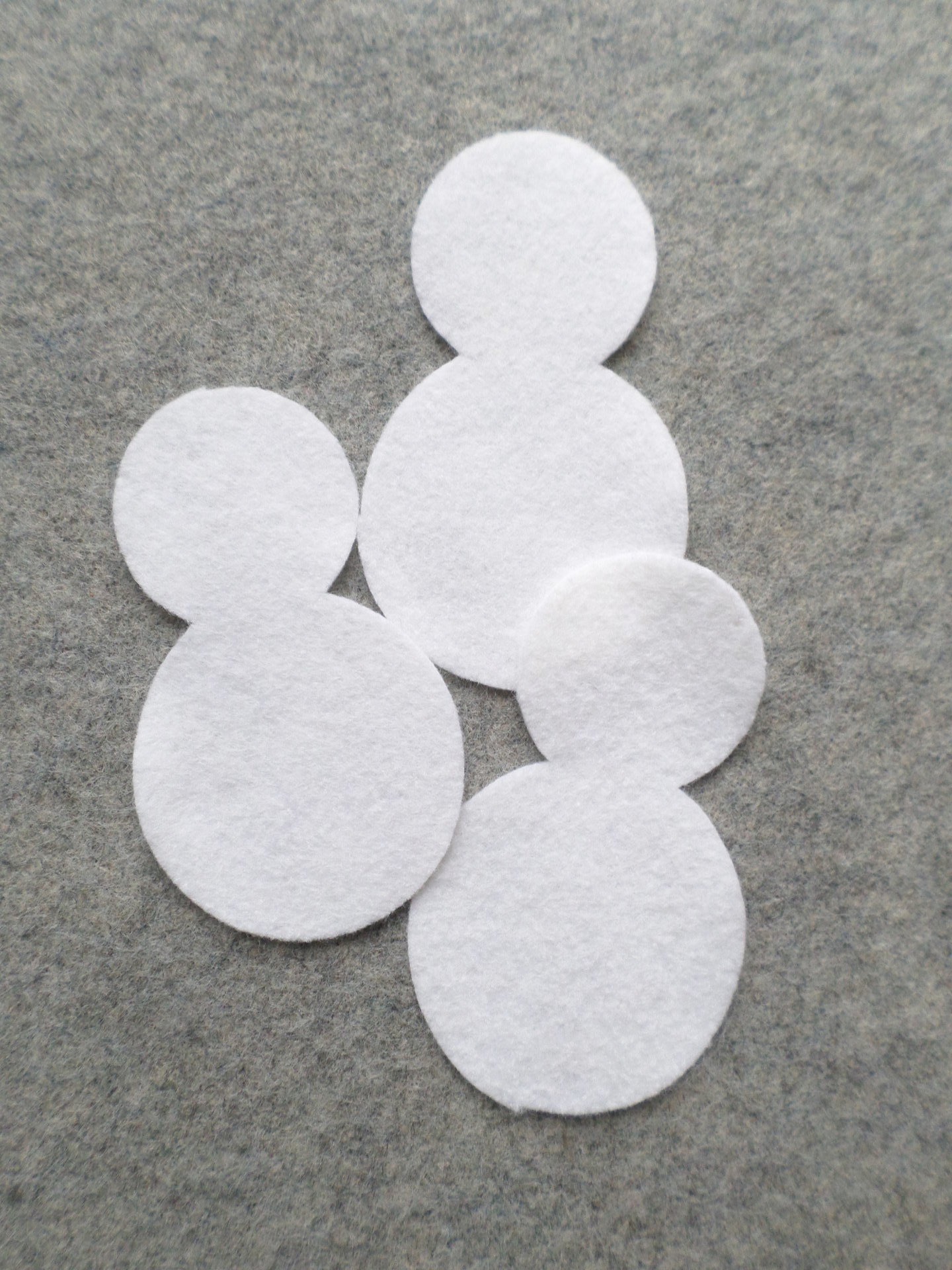 Cut Felt Shapes, 12 Snowman Pieces