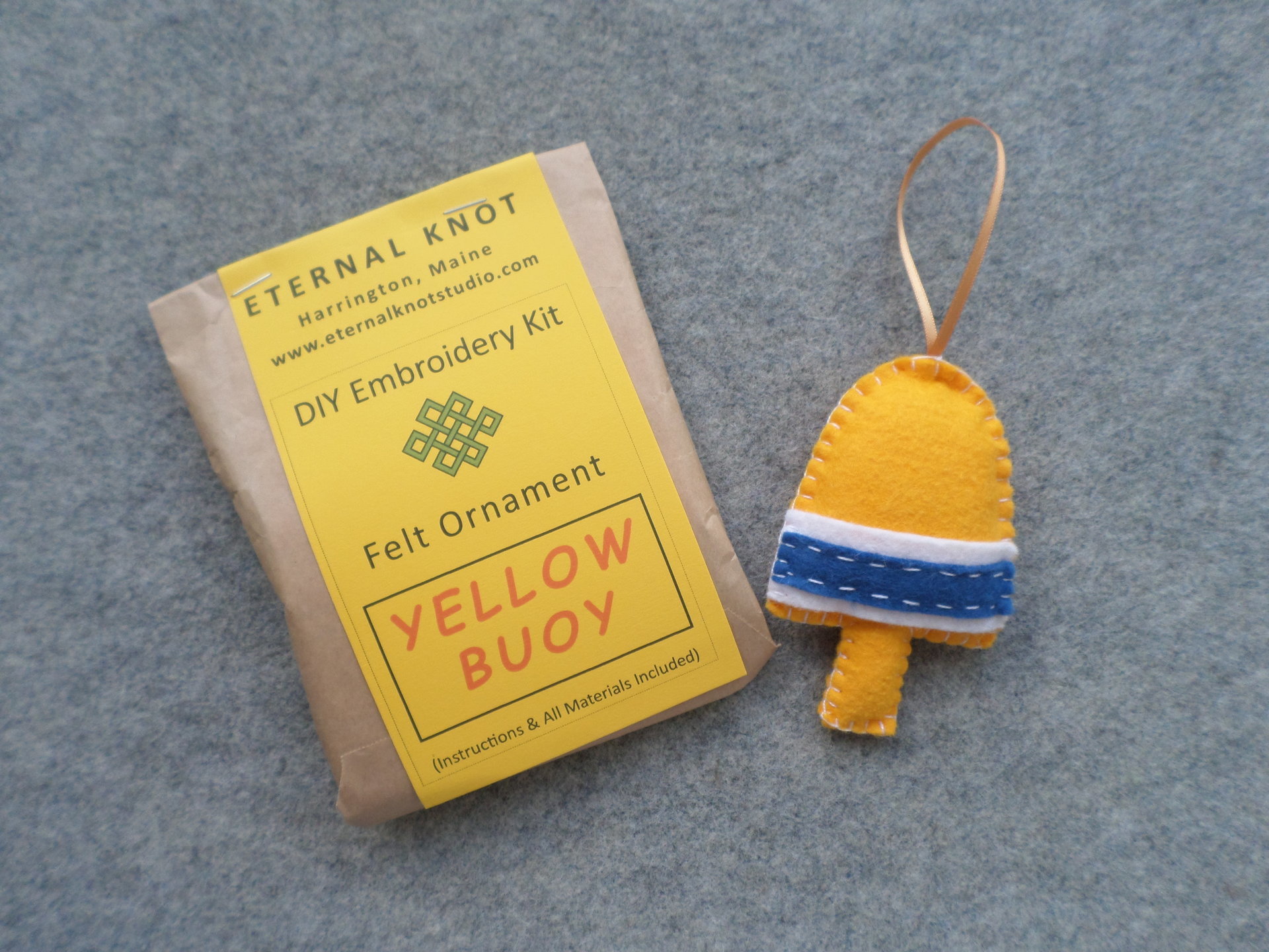 Lobster Buoy Felt Holiday Ornament DIY Kit 