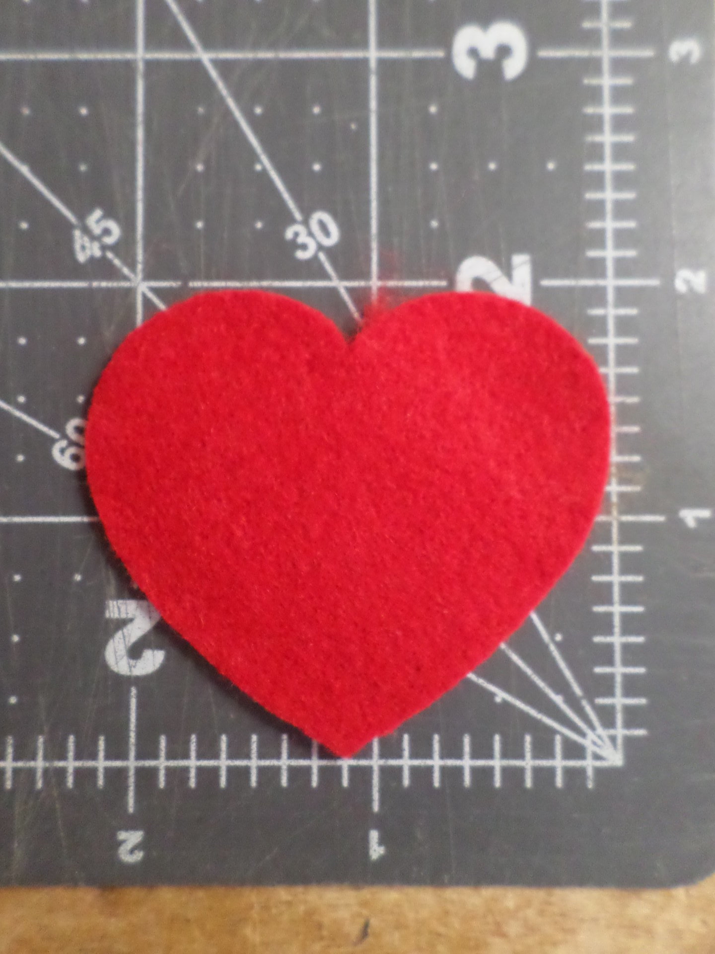 12 Cut Felt Shapes, 2" Heart Pieces
