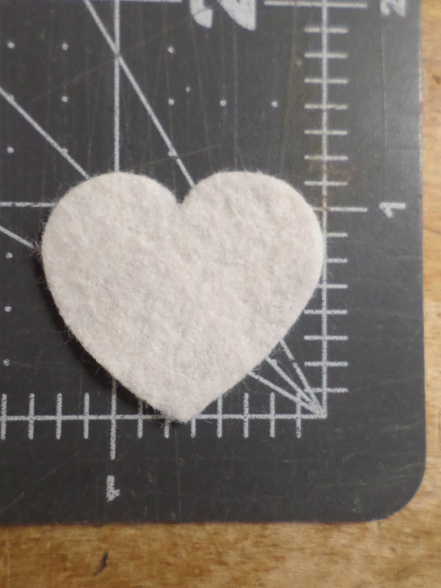 12 Cut Felt Shapes, 1.1" Heart Pieces