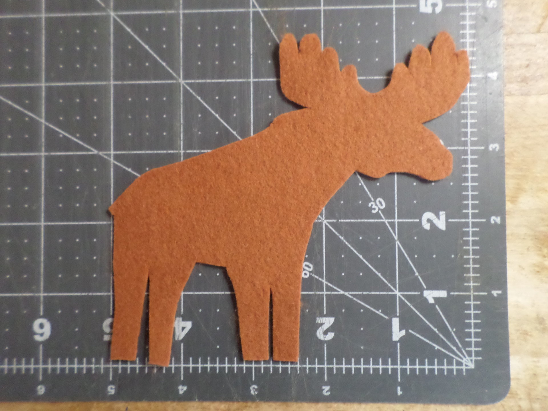 Cut Felt Shapes, 12 Moose Pieces