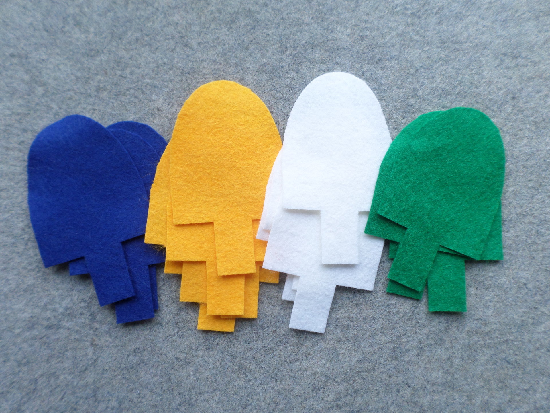 12 Cut Felt Shapes, Buoy Pieces