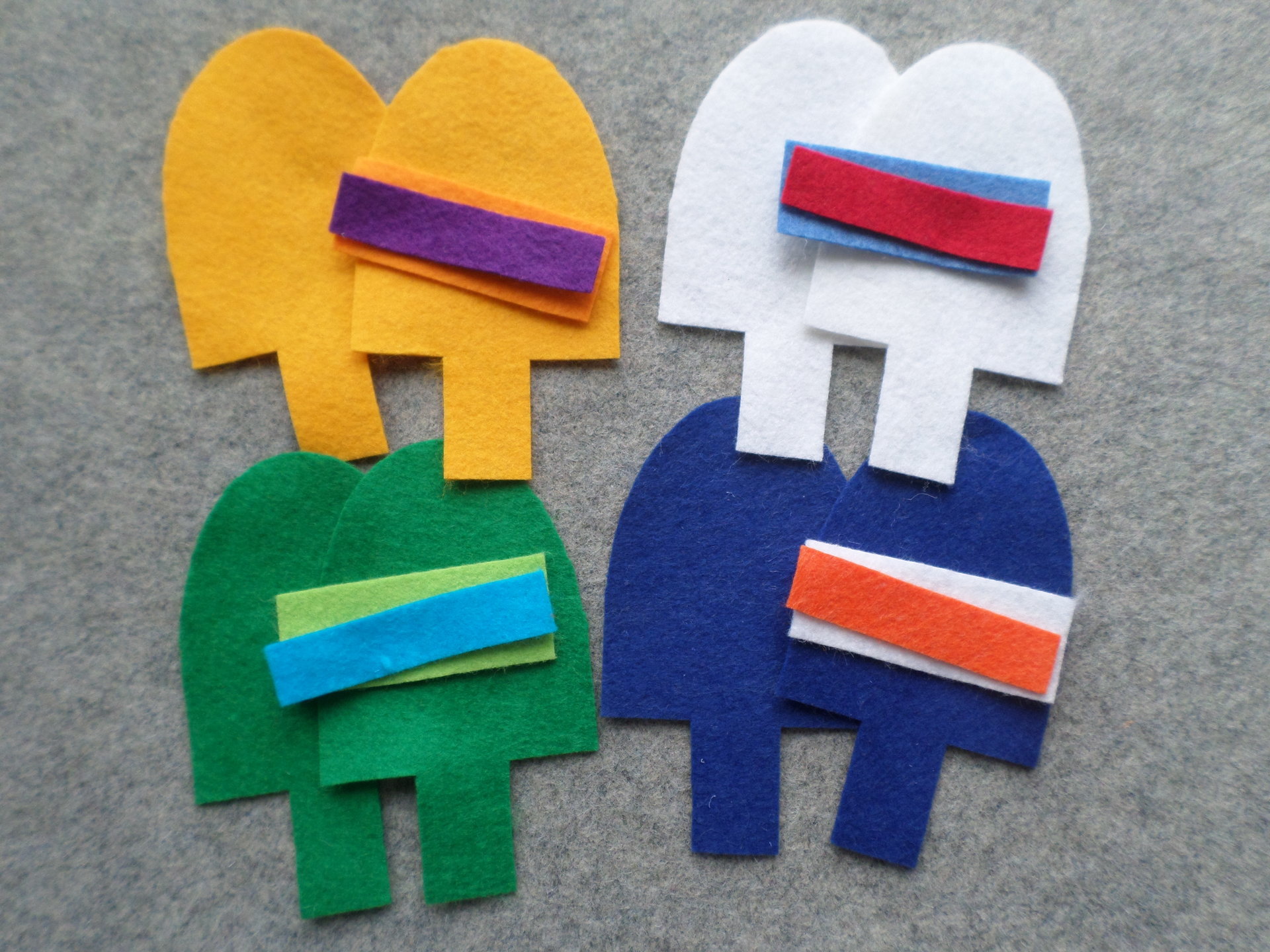 Set of 4 Buoys Felt Ornaments DIY Kit 