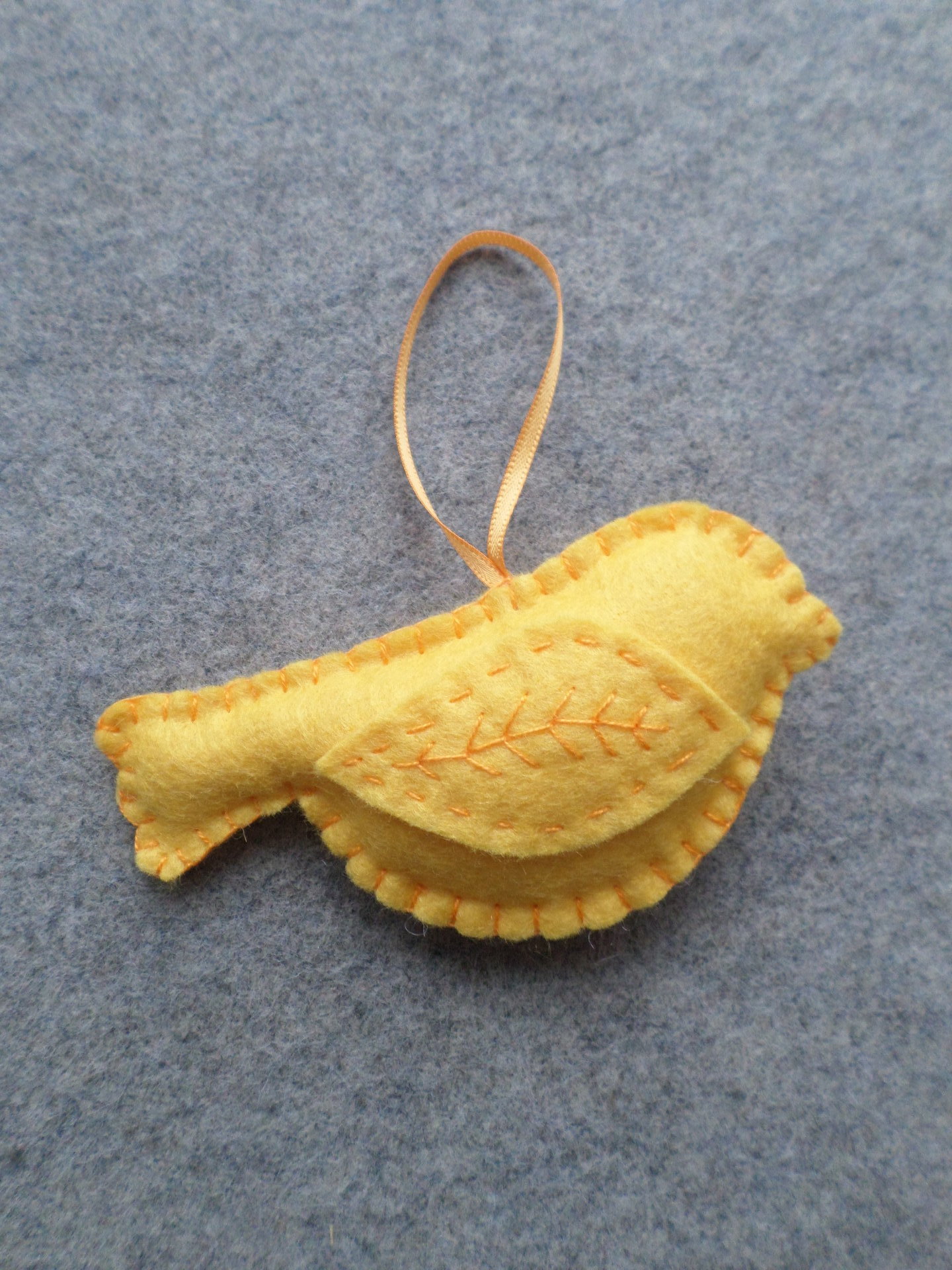 Yellow Bird Felt Holiday Ornament DIY Kit 