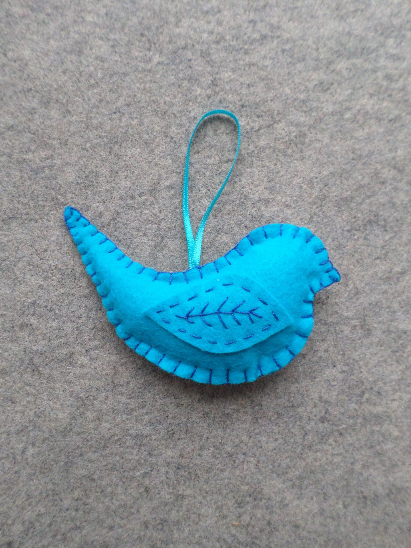 Blue Bird Felt Holiday Ornament DIY Kit 