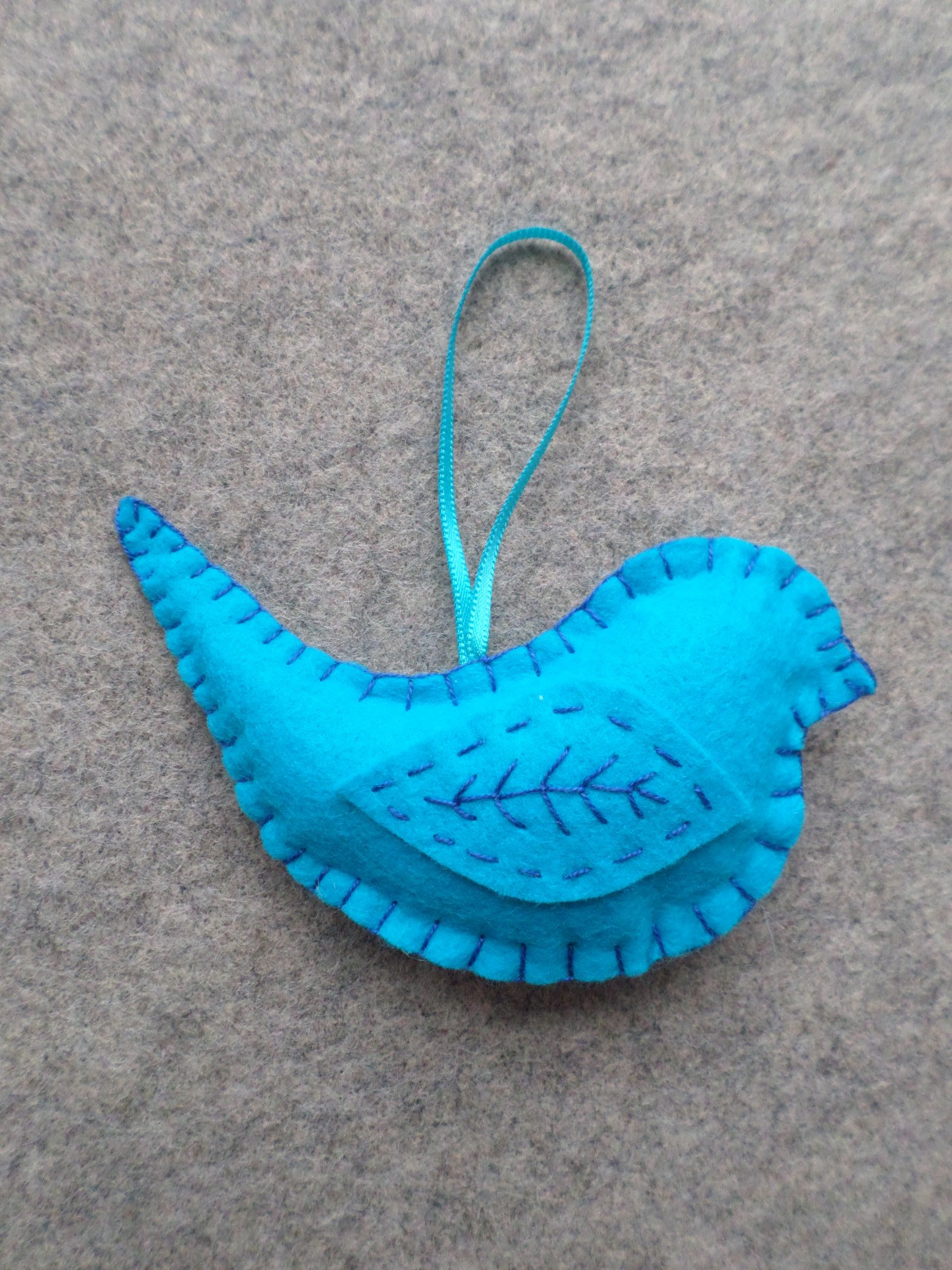 Blue Bird Felt Holiday Ornament DIY Kit 