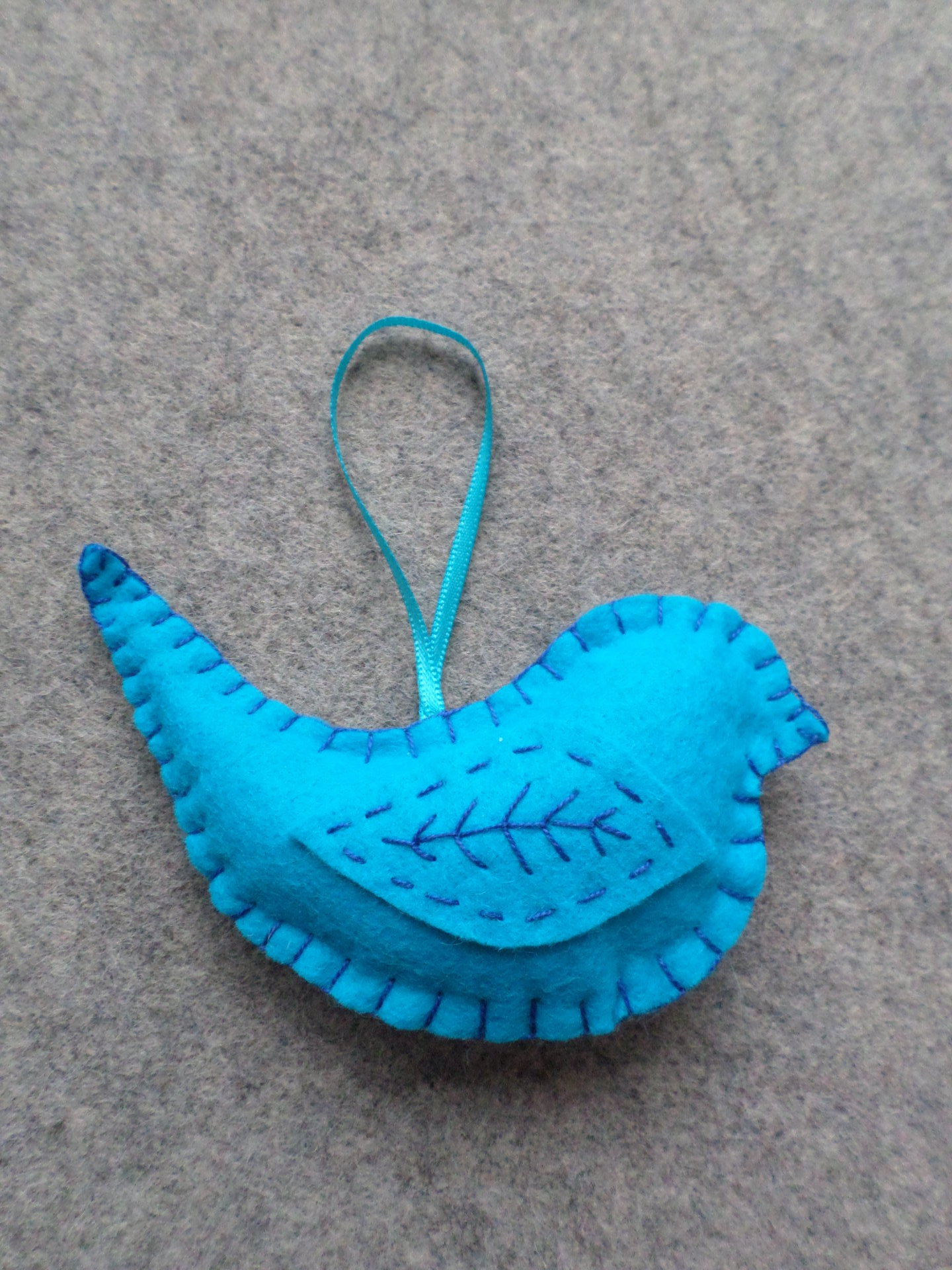 Blue Bird Felt Holiday Ornament DIY Kit 