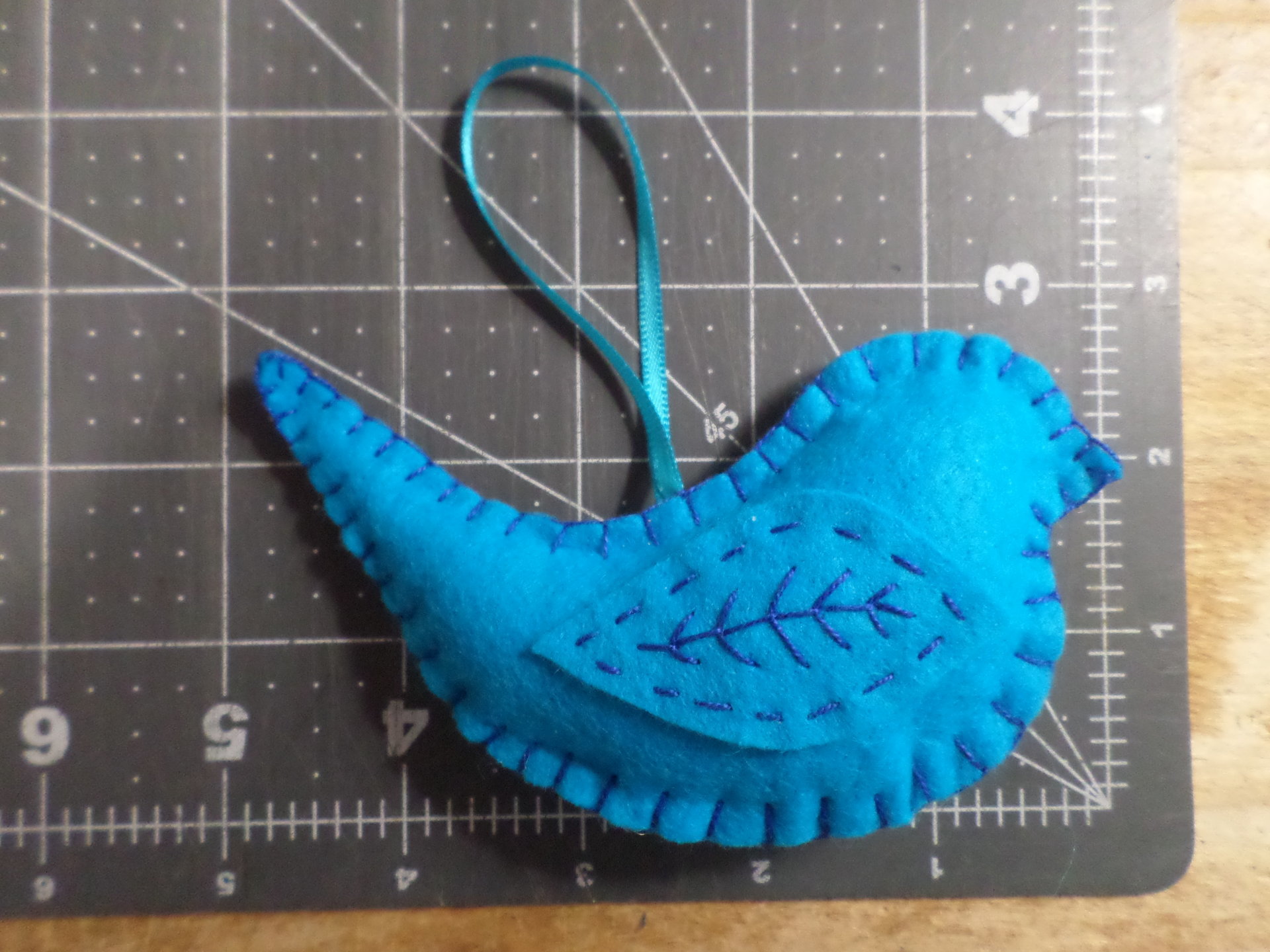 Blue Bird Felt Holiday Ornament DIY Kit 