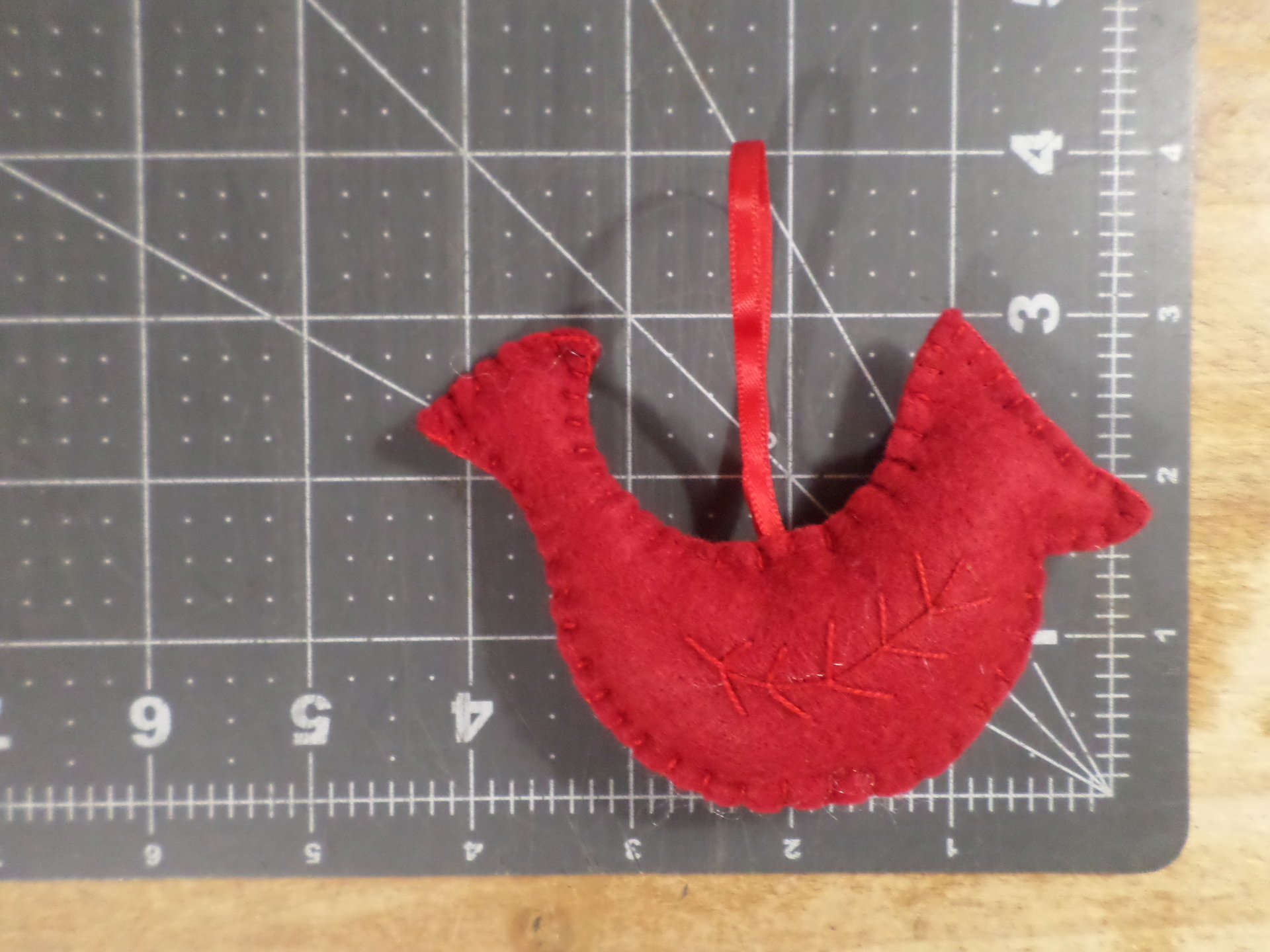 Red Cardinal Felt Holiday Ornament DIY Kit 