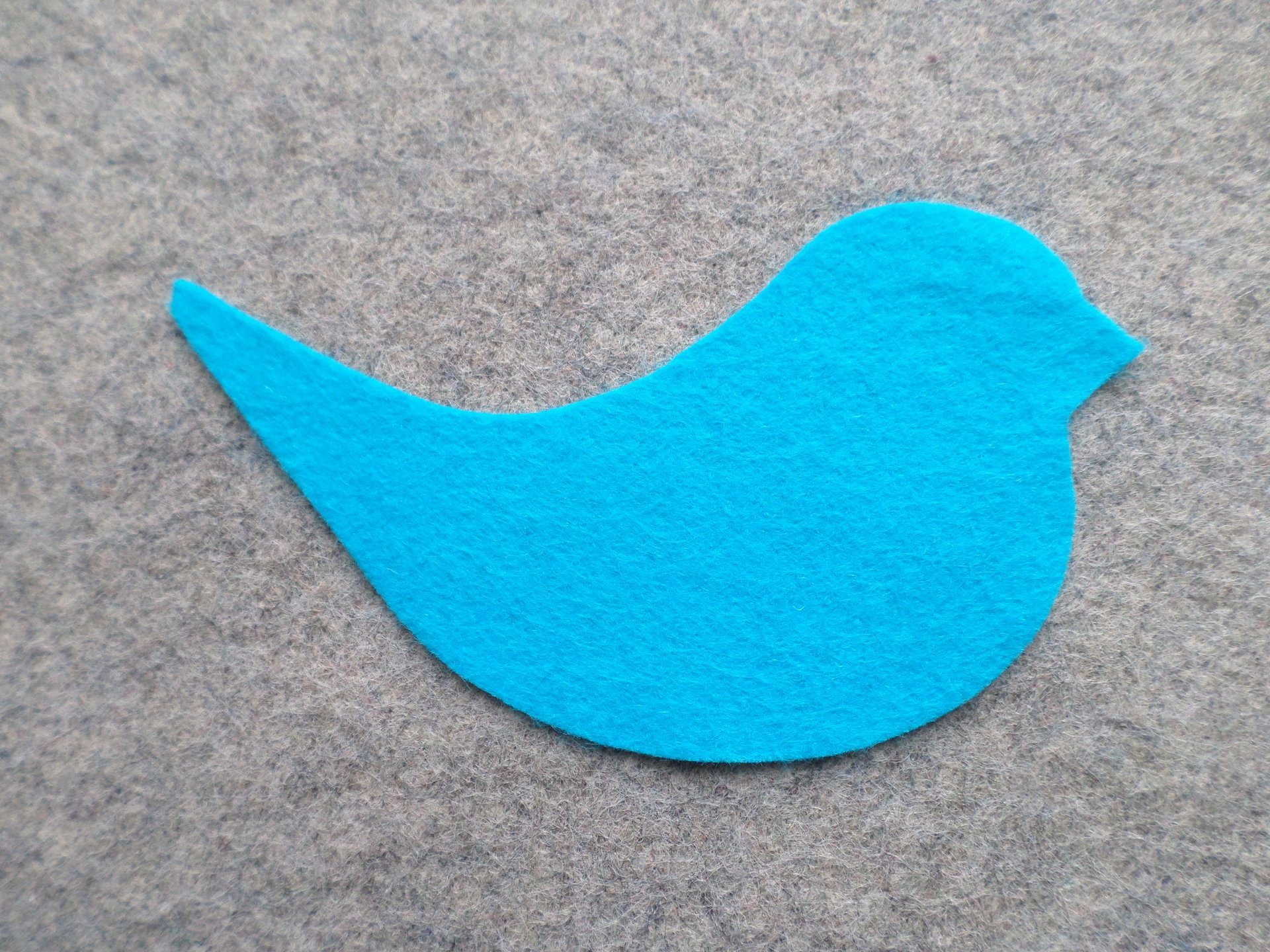 Cut Felt Bird Shapes, 12 Blue Bird Pieces