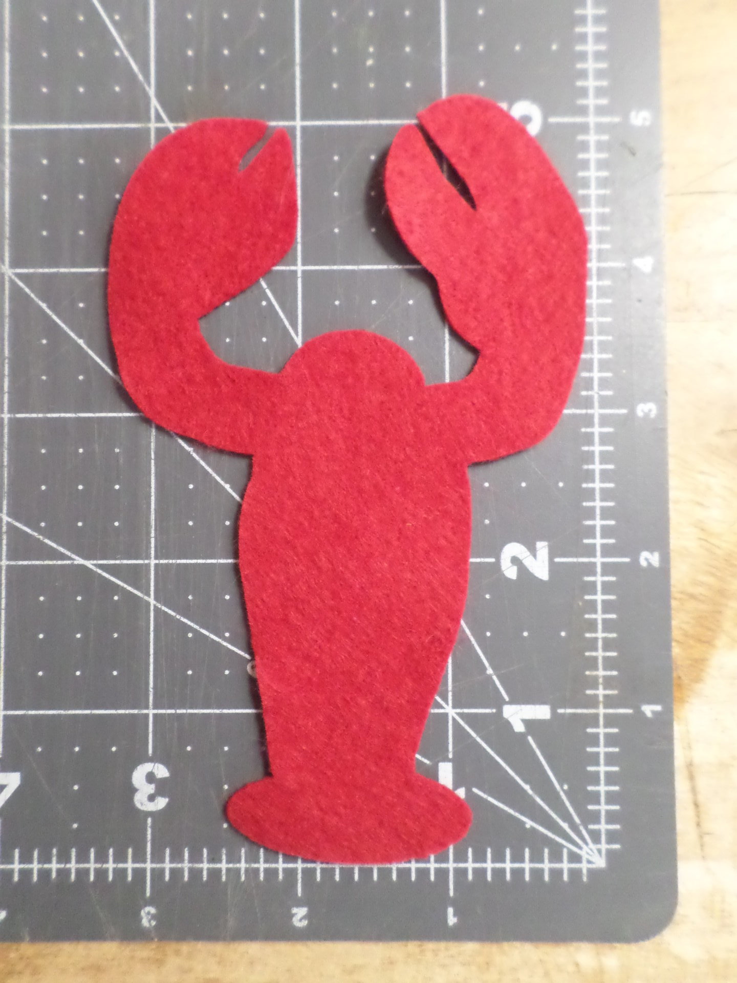 Cut Felt Shapes, 12 Lobster Pieces