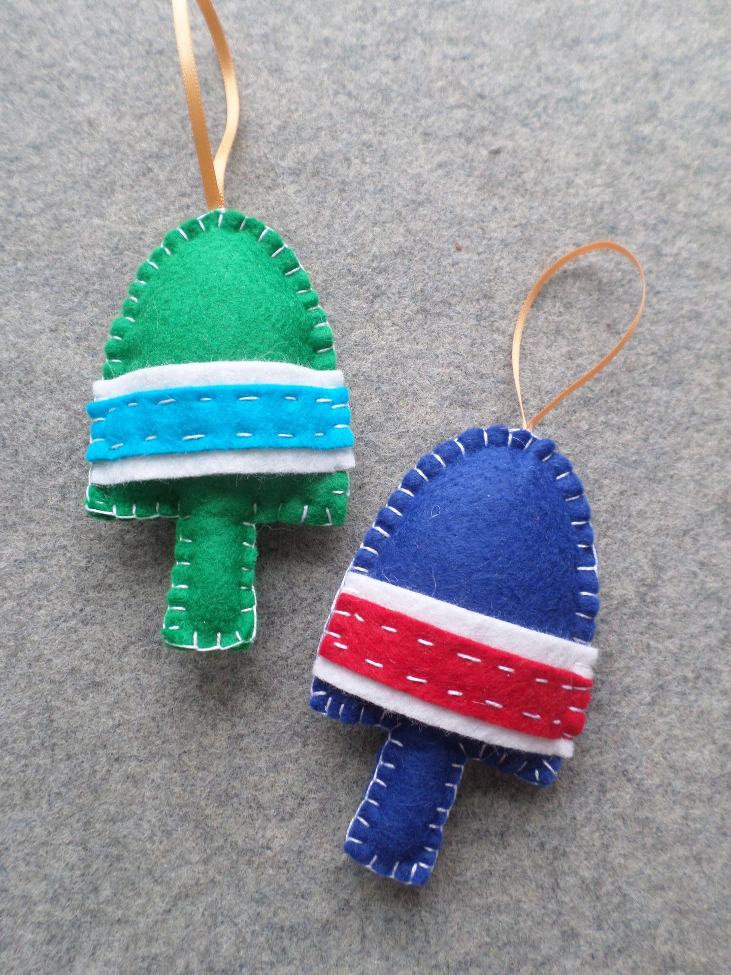 Set of 4 Buoy Felt Ornaments DIY Kit 