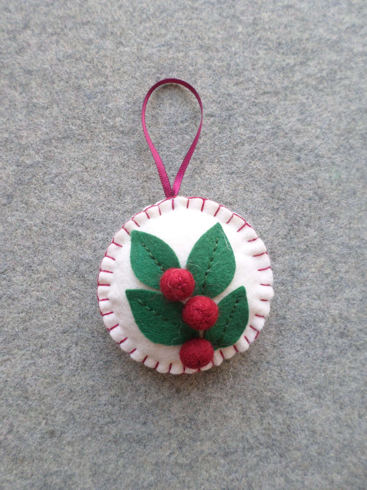 Cranberry Felt Holiday Ornament DIY Kit  (COMING SOON!)