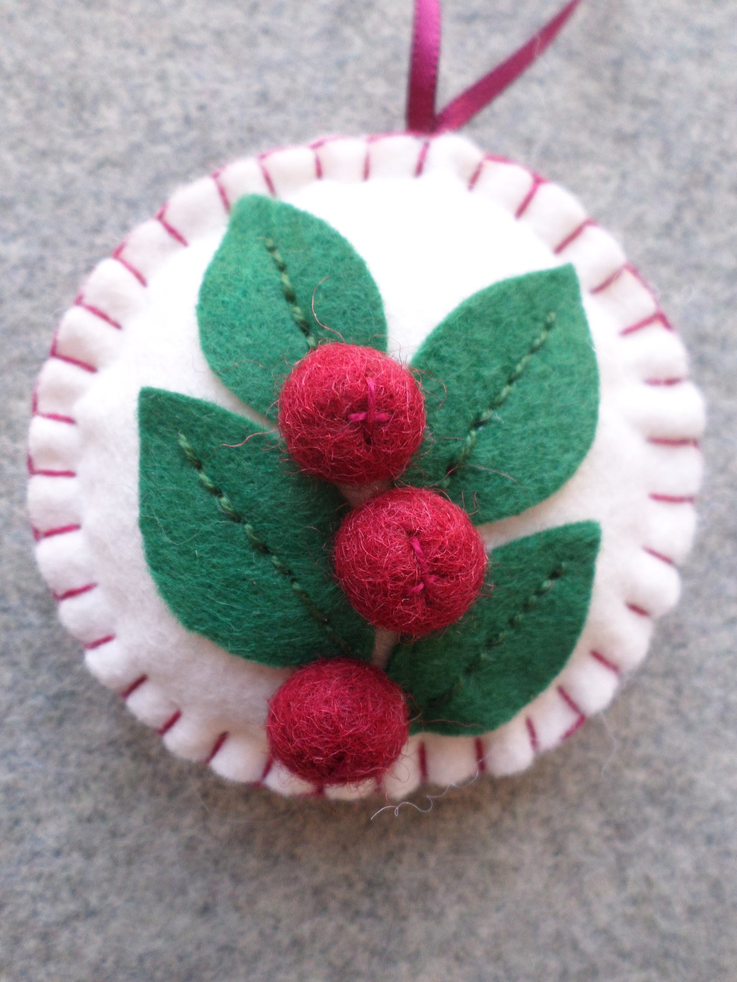 Cranberry Felt Holiday Ornament DIY Kit  (COMING SOON!)