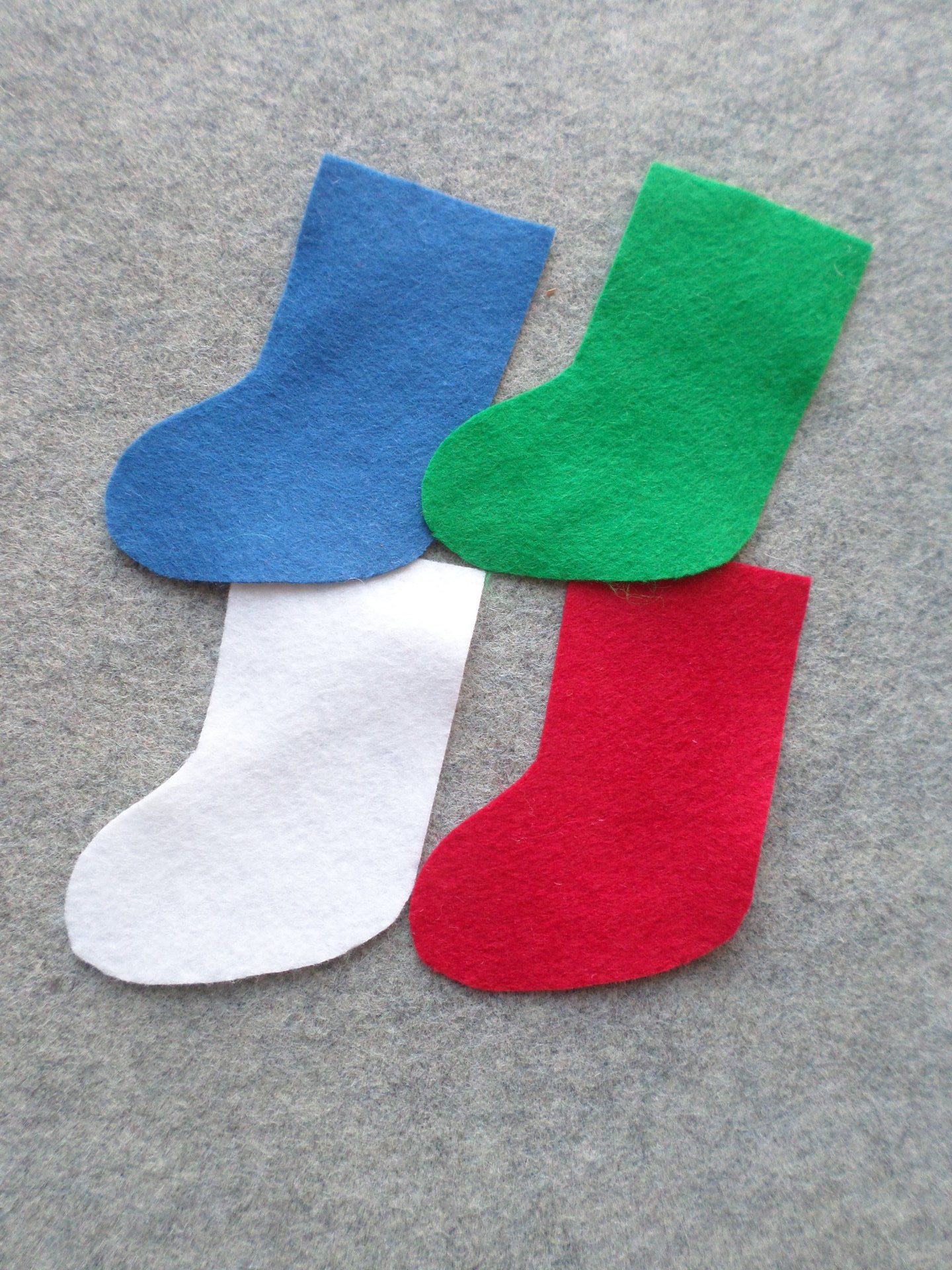12 Cut Felt Shapes, Stocking Pieces