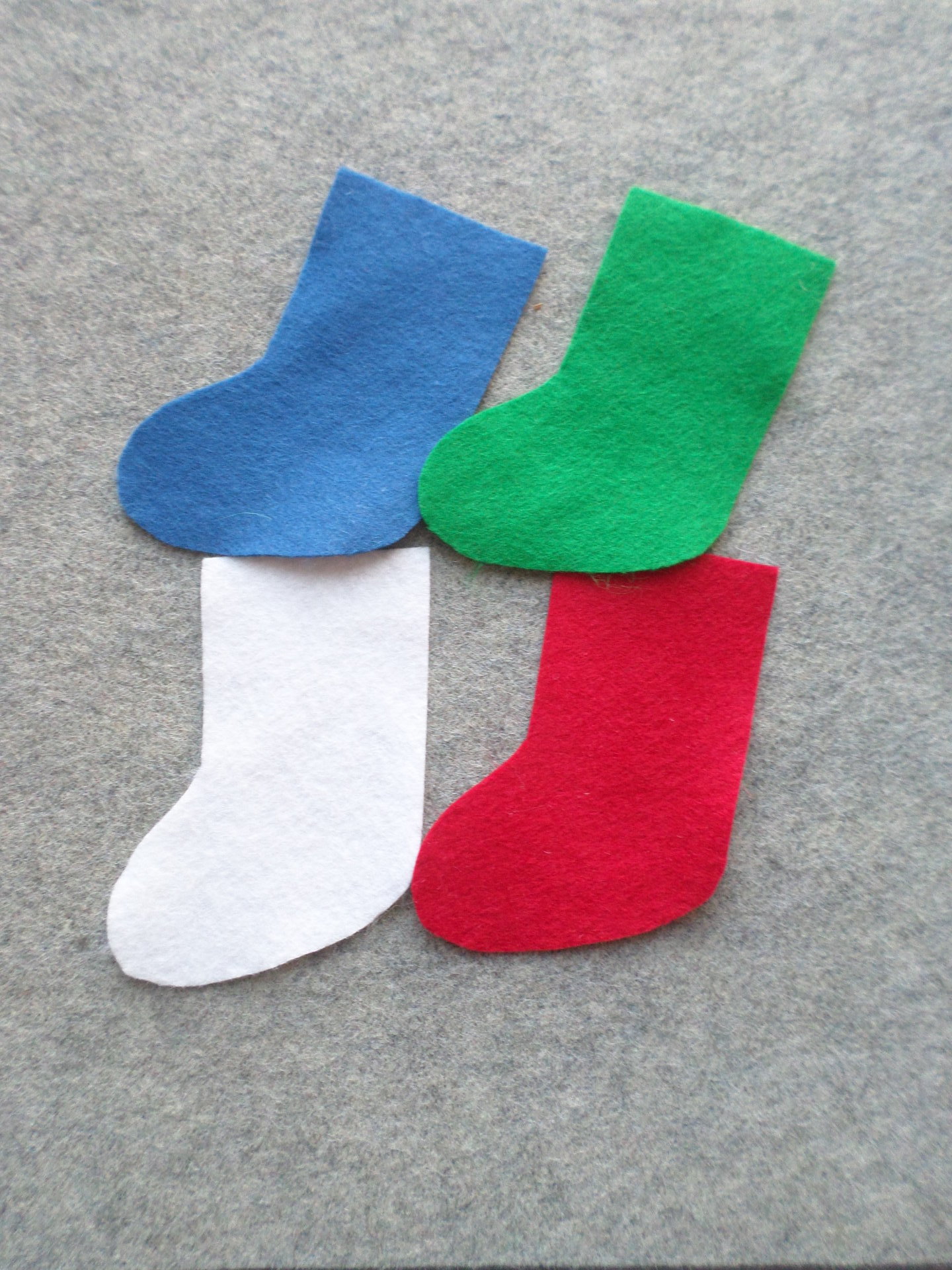 12 Cut Felt Shapes, Stocking Pieces