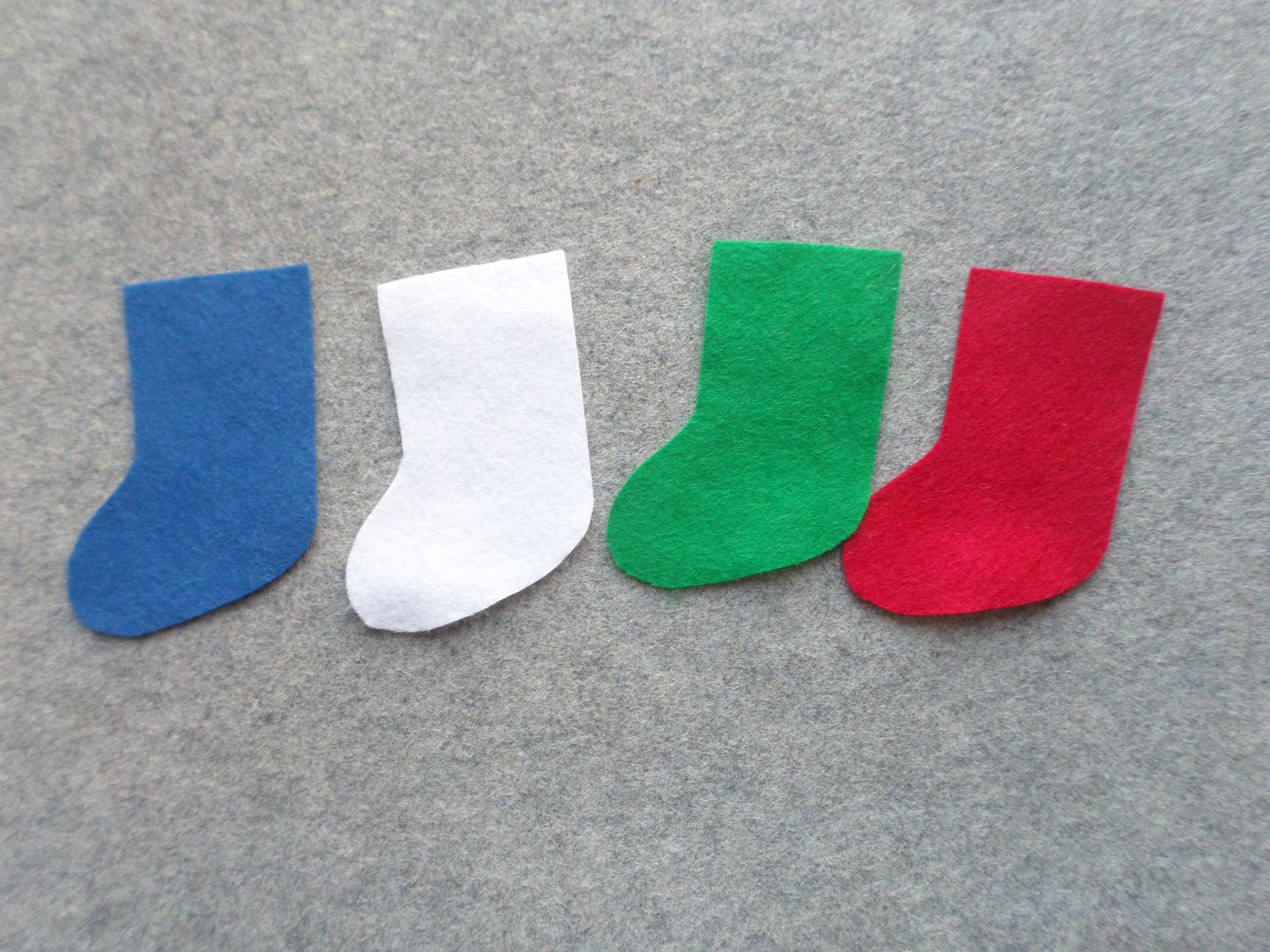 12 Cut Felt Shapes, Stocking Pieces