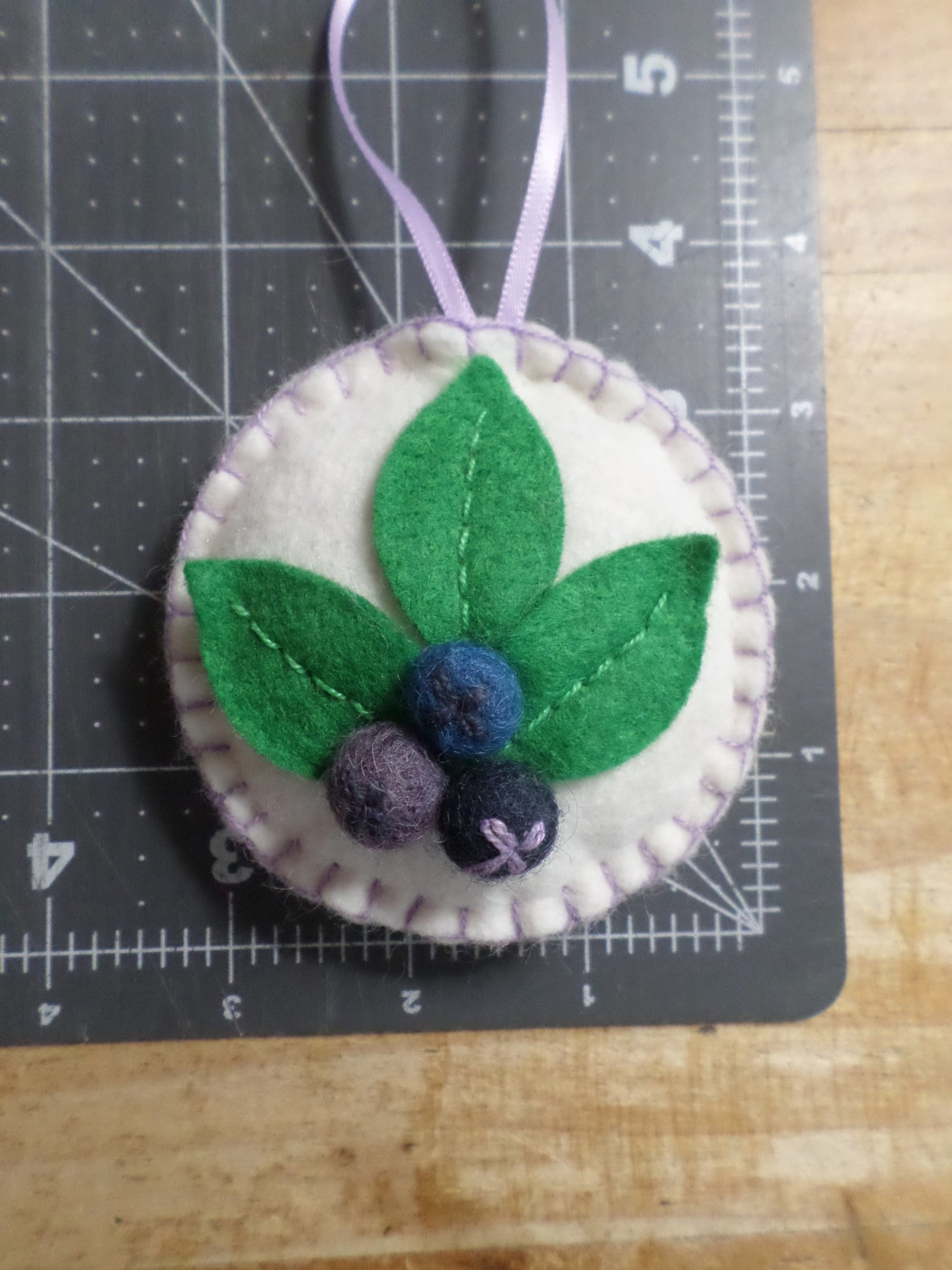 Blueberry Felt Holiday Ornament DIY Kit 