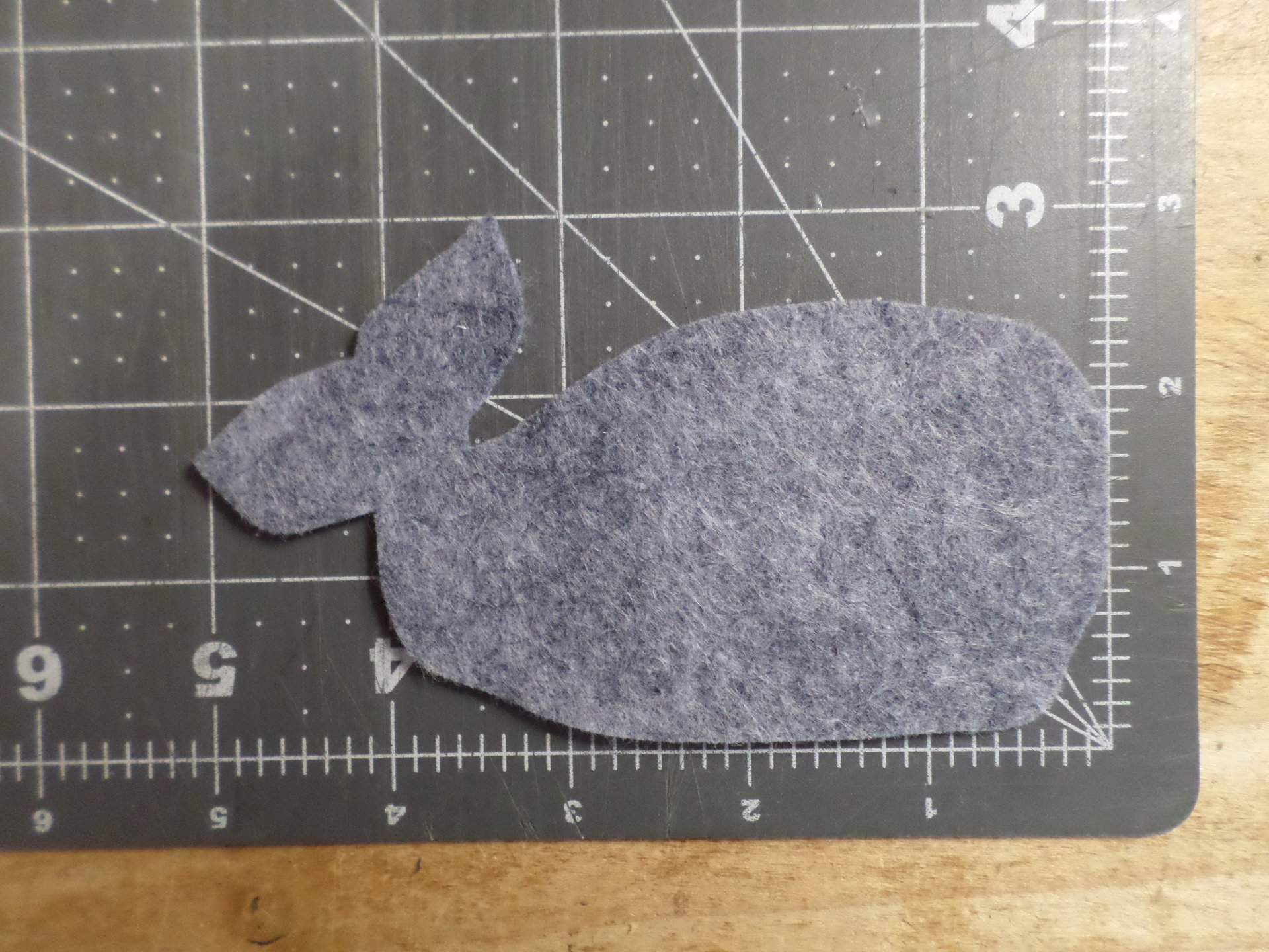 12 Cut Felt Shapes, Whale Pieces