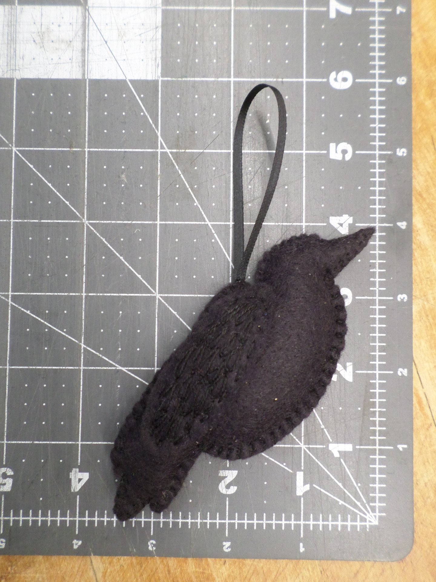 Crow Halloween Felt Holiday Ornament DIY Kit