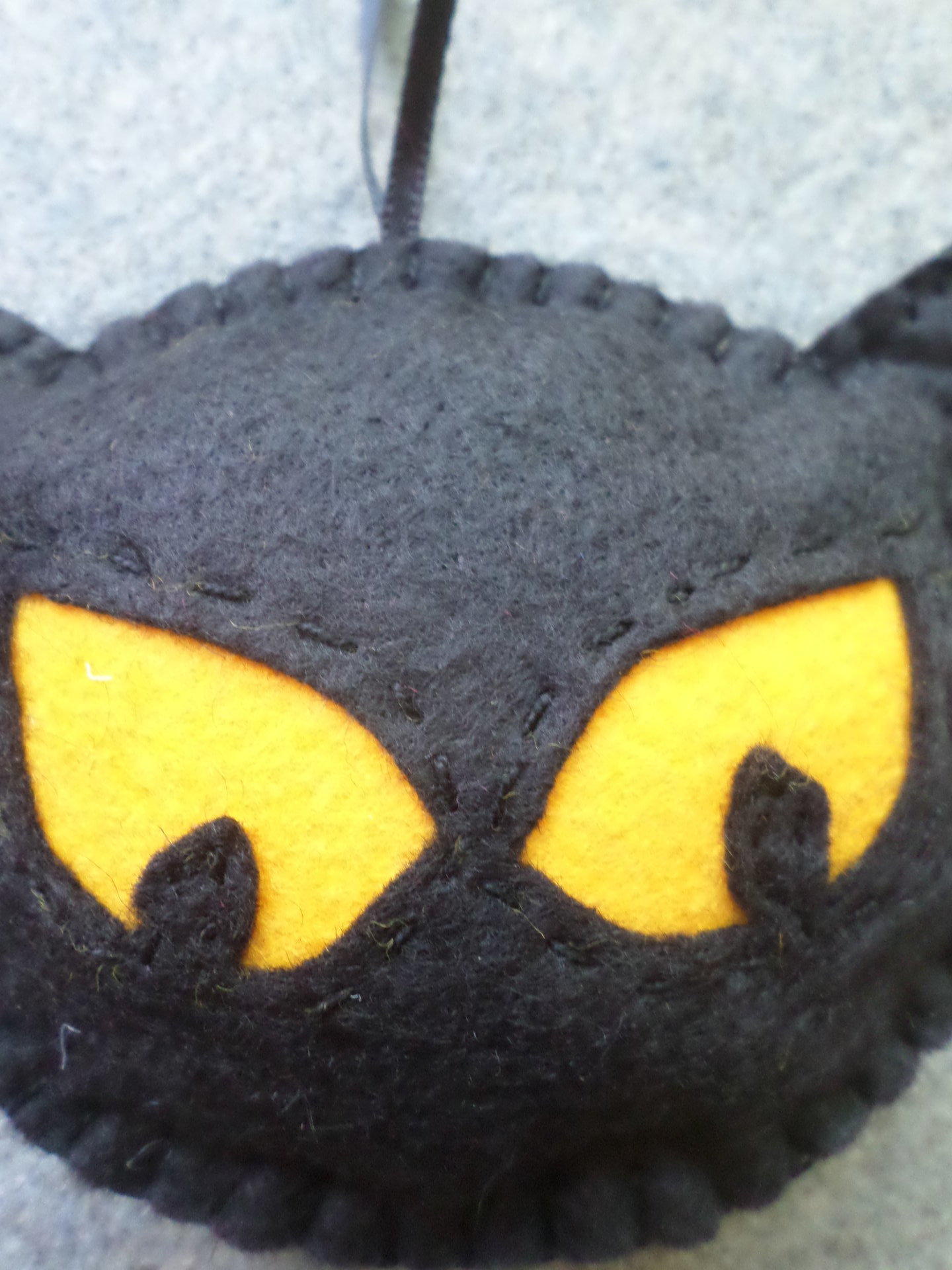 Black Cat Halloween Felt Holiday Ornament DIY Kit