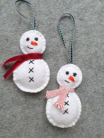 Snowman Felt Holiday Ornament Pattern