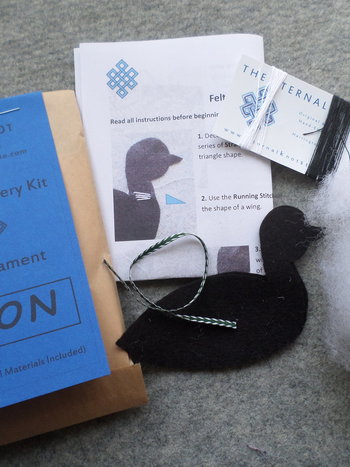 Loon Felt Holiday Ornament DIY Kit
