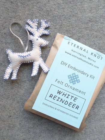 Reindeer Felt Holiday Ornament DIY Kit 