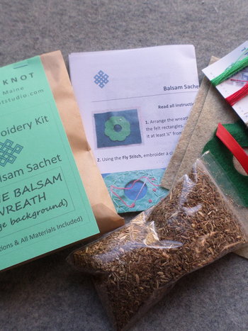 Maine Balsam Fir Wreath Sachet DIY Kit