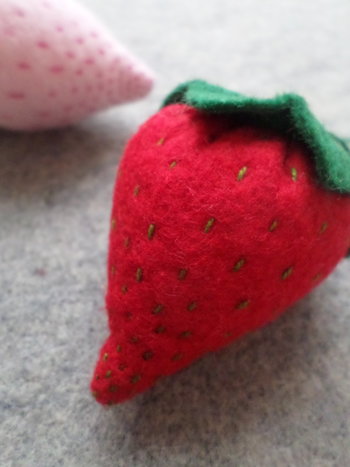 Strawberry Felt Ornament Lavender Sachet