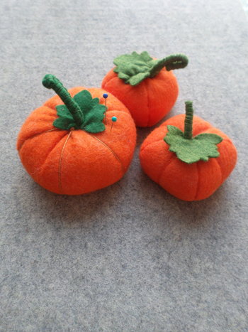 Pumpkin Felt Pincushion 