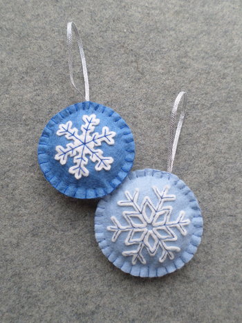 Snowflake Felt Holiday Ornament DIY Kit 